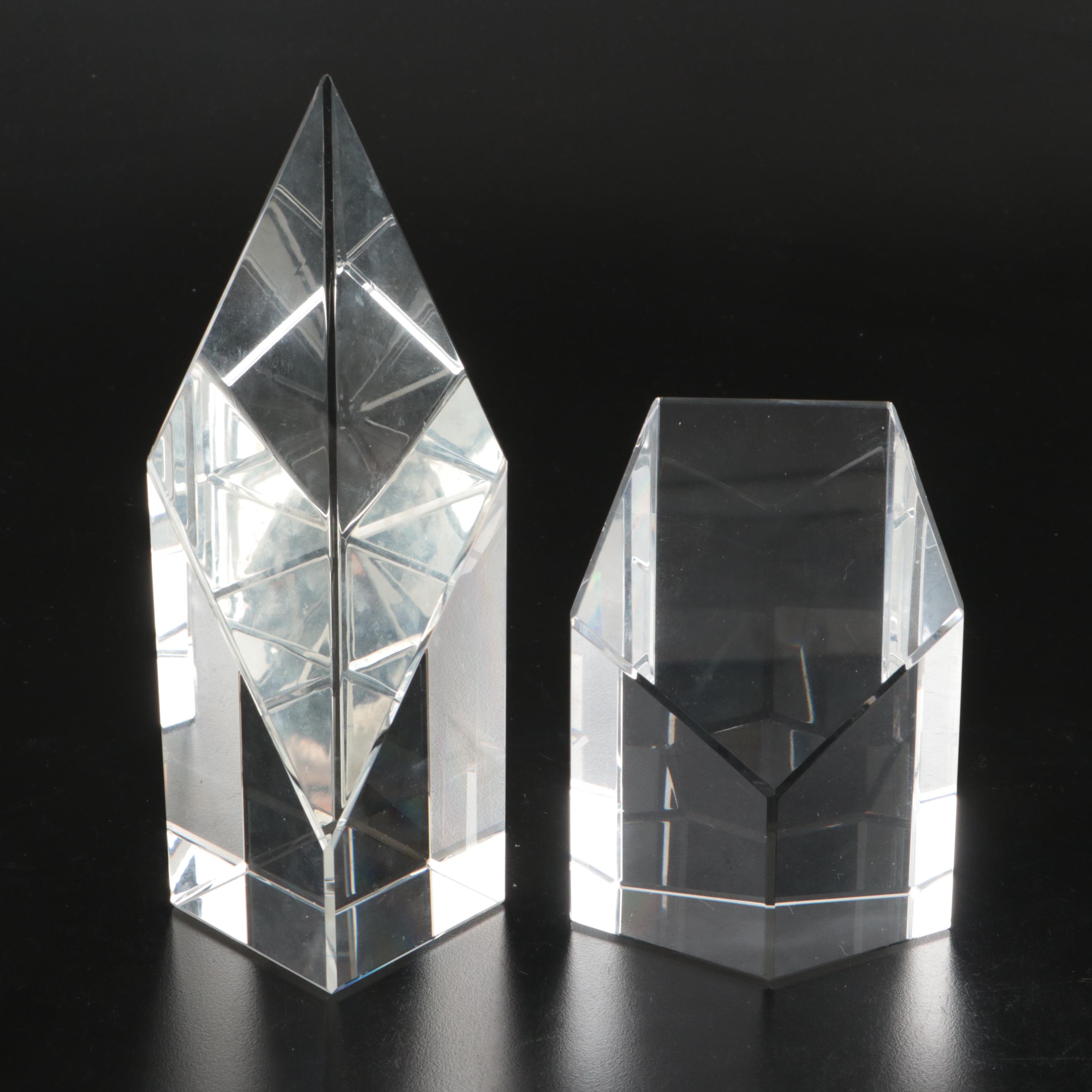 Waterford, Villeroy & Boch and Lenox Crystal Paperweights, Clock and Figurines