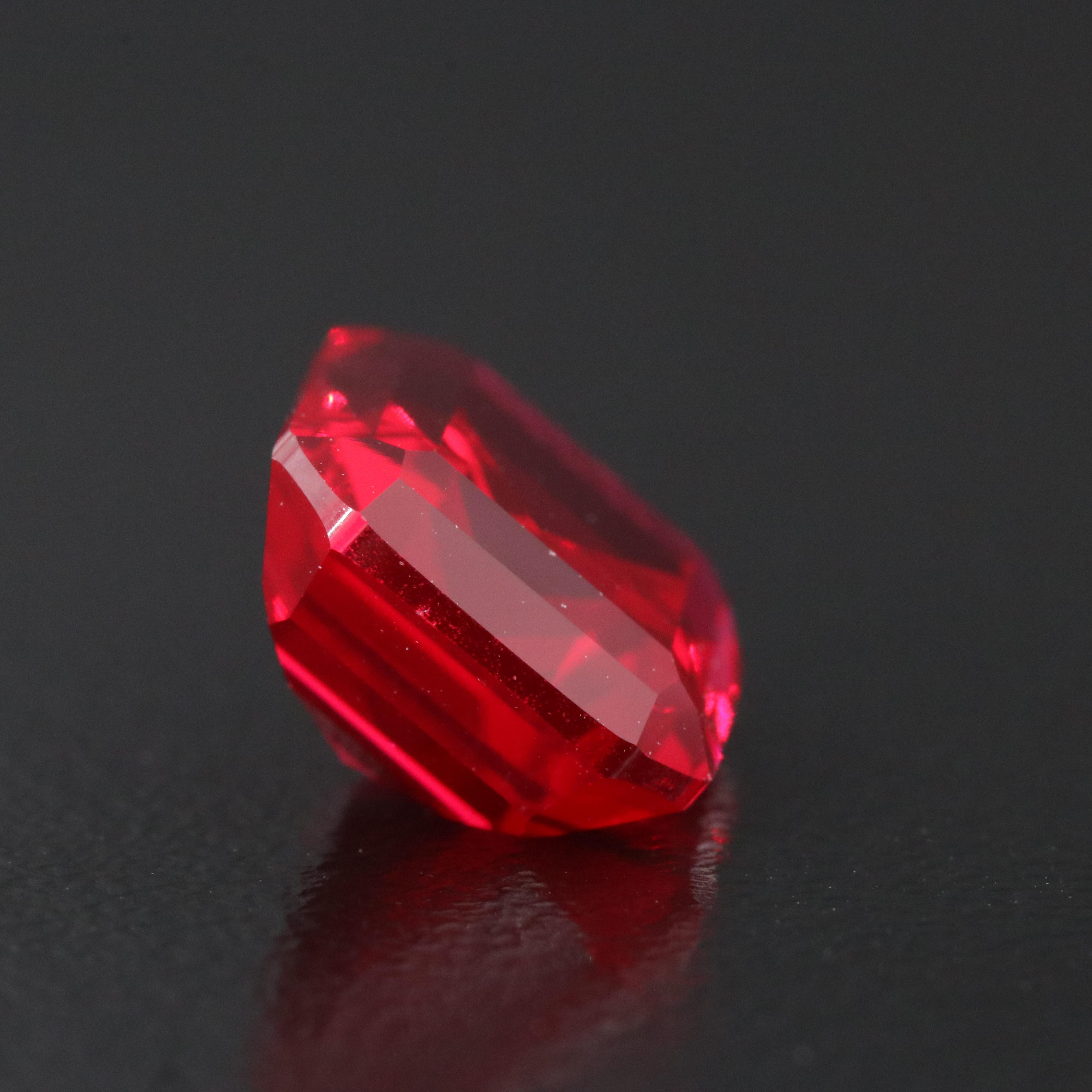 Loose 8.36 CT Lab Grown Ruby