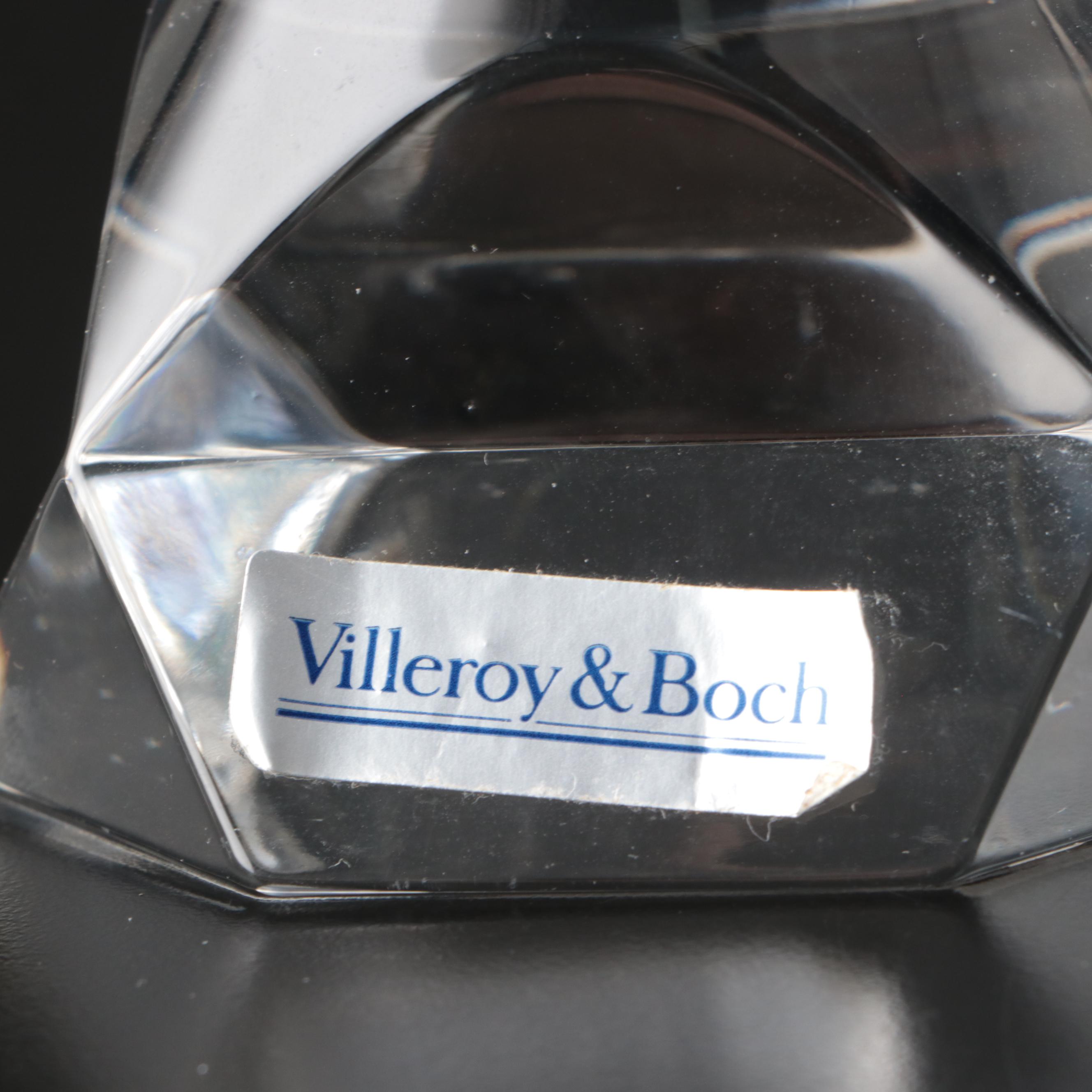 Waterford, Villeroy & Boch and Lenox Crystal Paperweights, Clock and Figurines