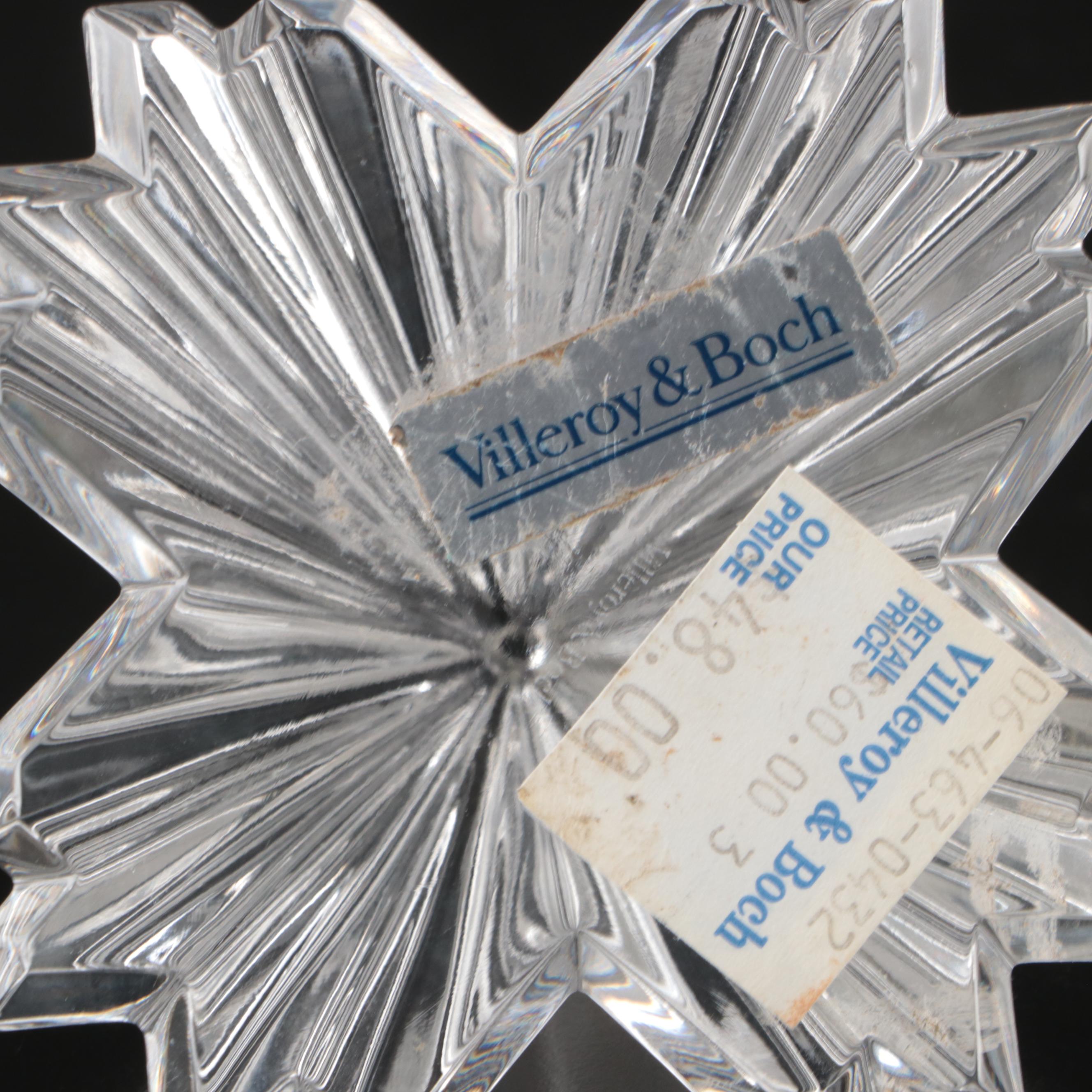 Waterford, Villeroy & Boch and Lenox Crystal Paperweights, Clock and Figurines