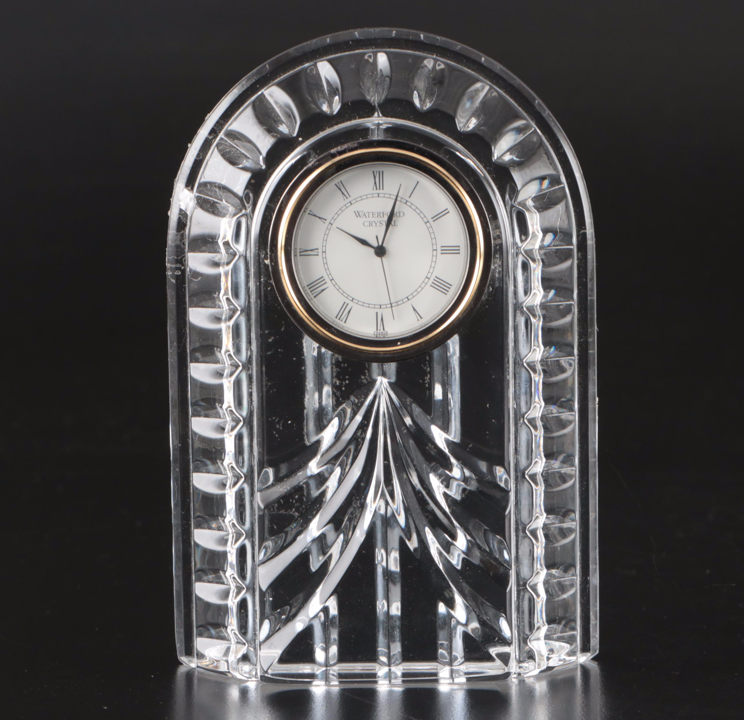 Waterford, Villeroy & Boch and Lenox Crystal Paperweights, Clock and Figurines