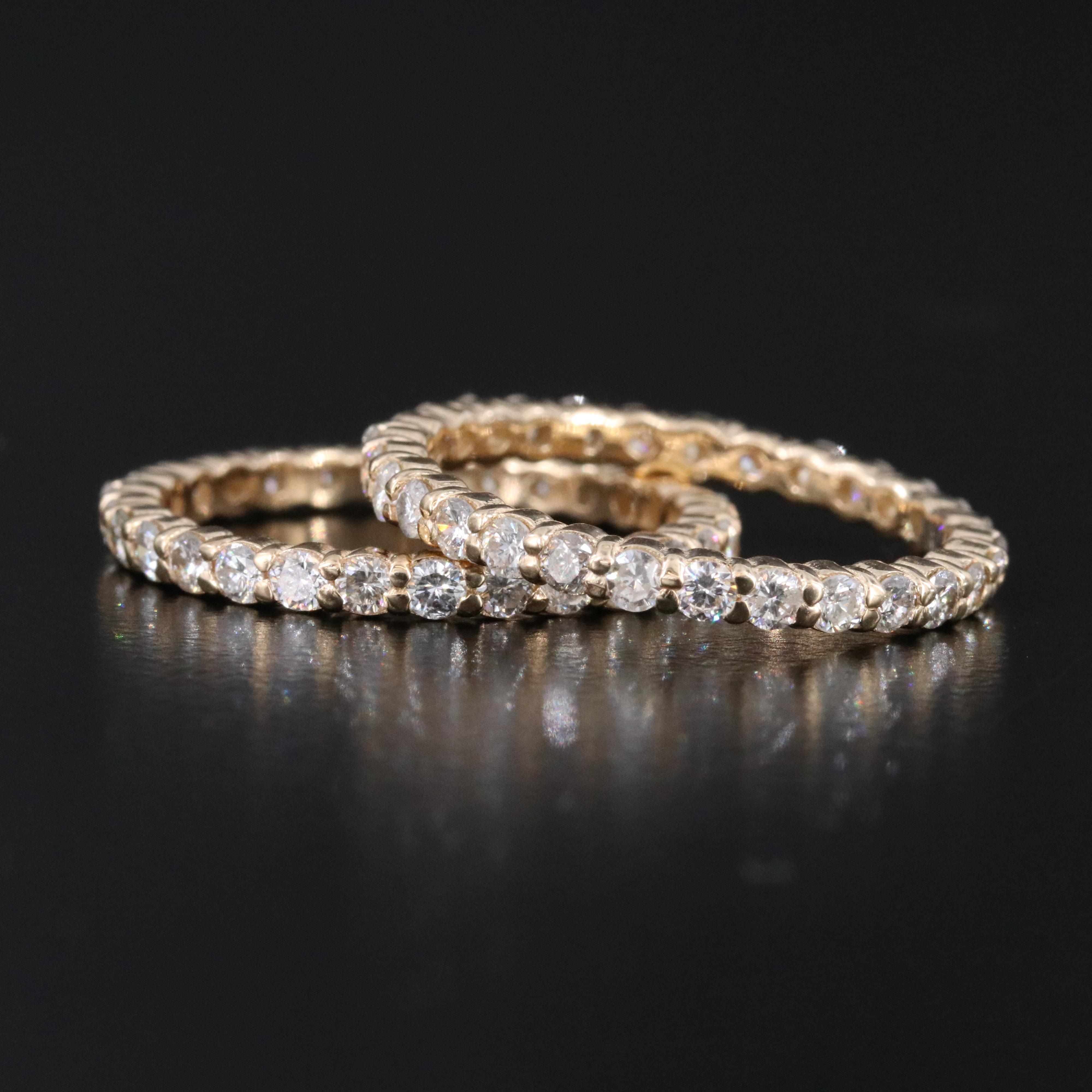 14K 1.67 CTW Diamond Eternity Bands