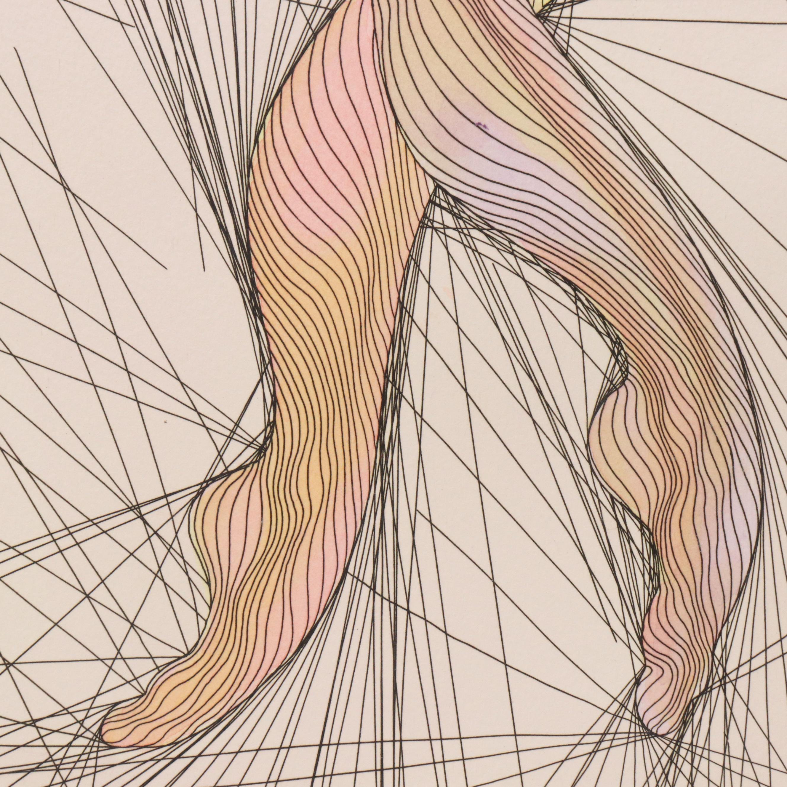 Guillaume Azoulay Etching "Primavera," 1989