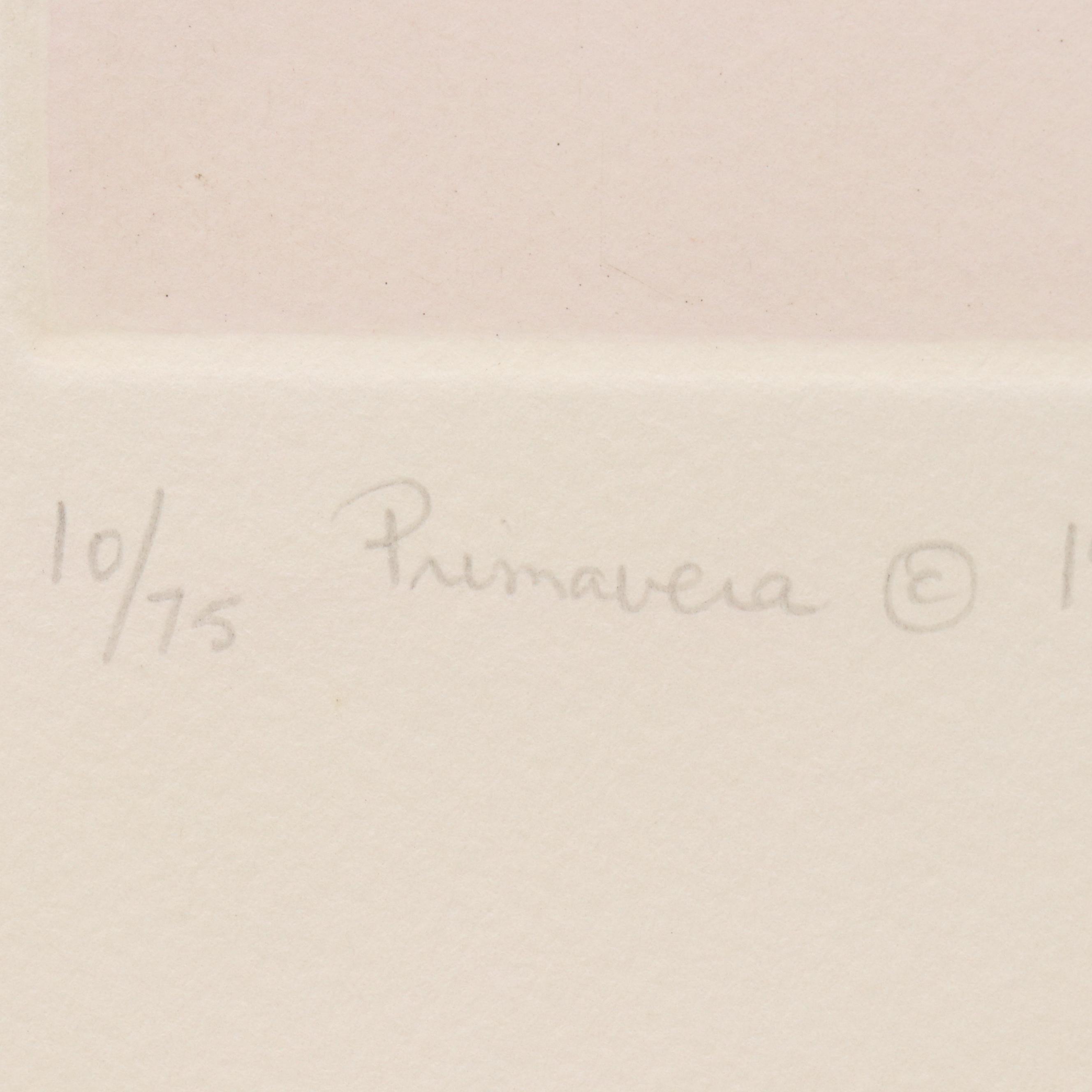 Guillaume Azoulay Etching "Primavera," 1989