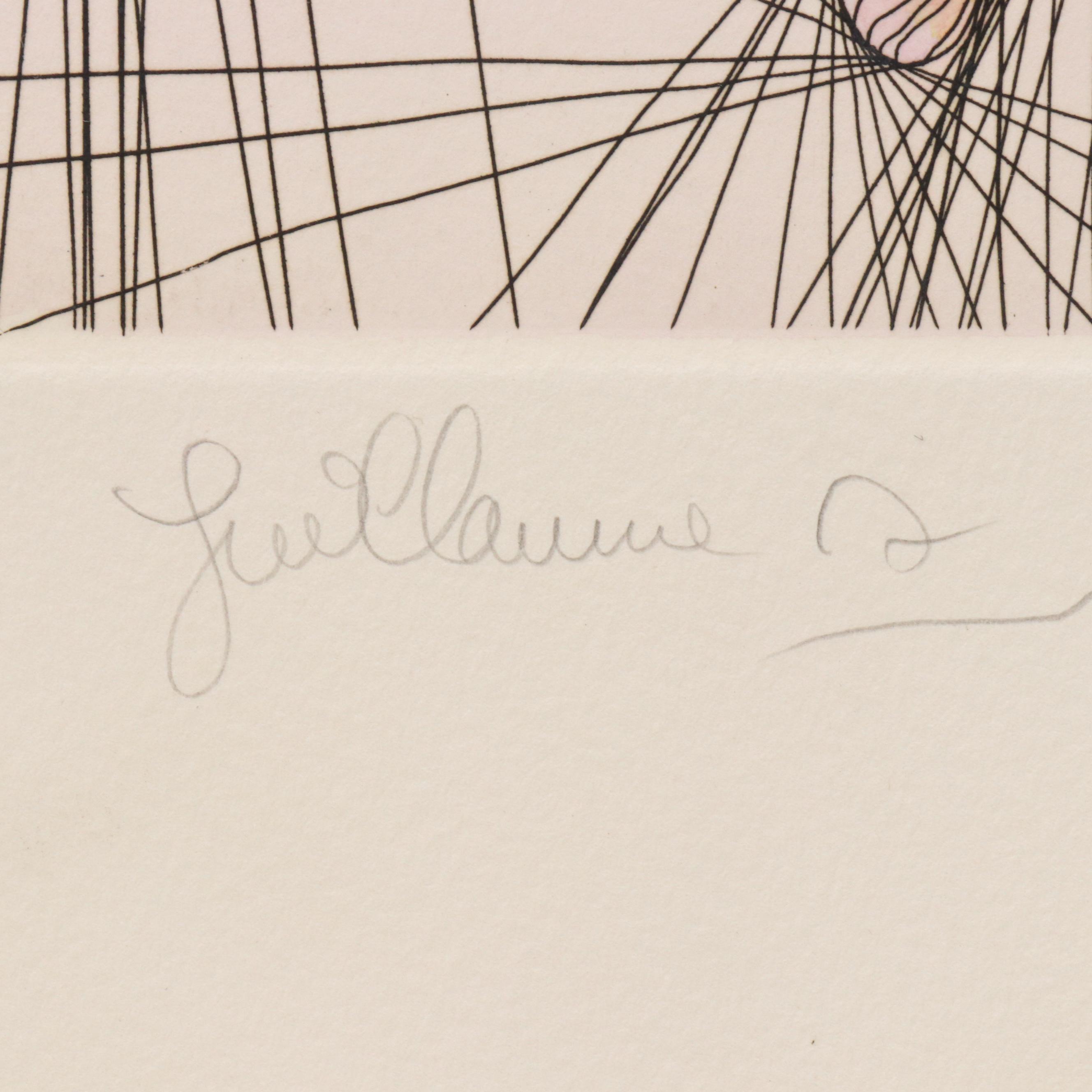 Guillaume Azoulay Etching "Primavera," 1989