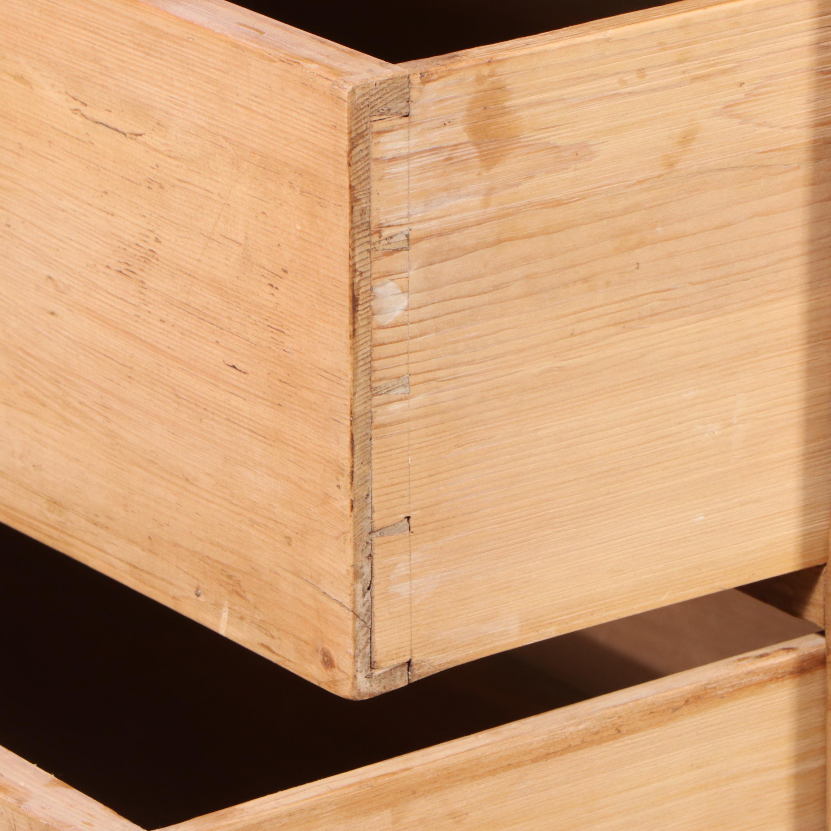 English or Welsh Pine Five-Drawer Chest, Mid-19th Century