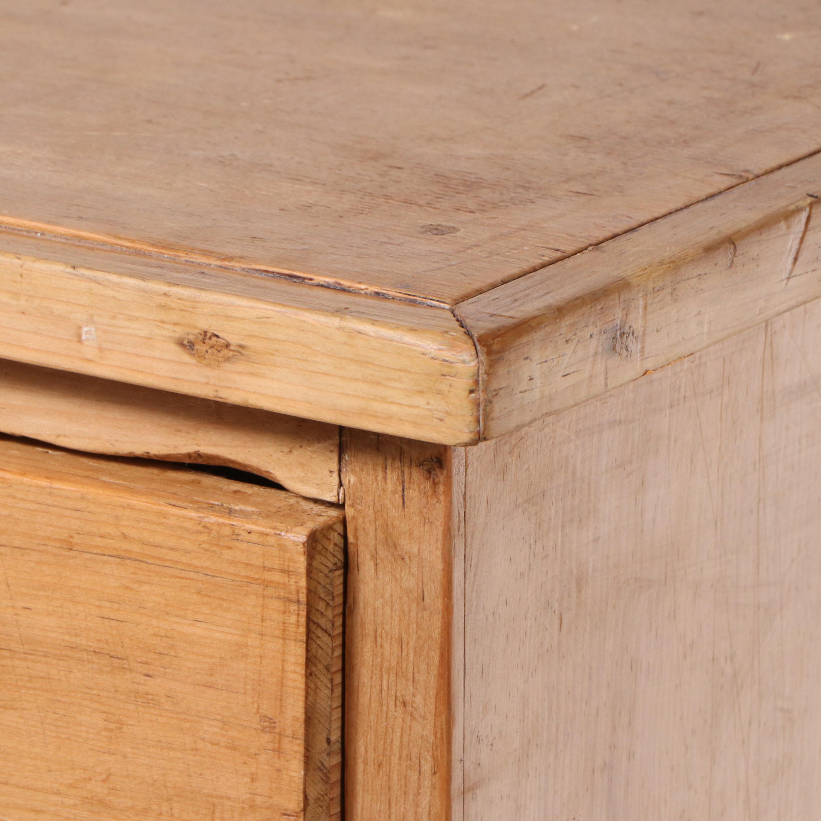 English or Welsh Pine Five-Drawer Chest, Mid-19th Century