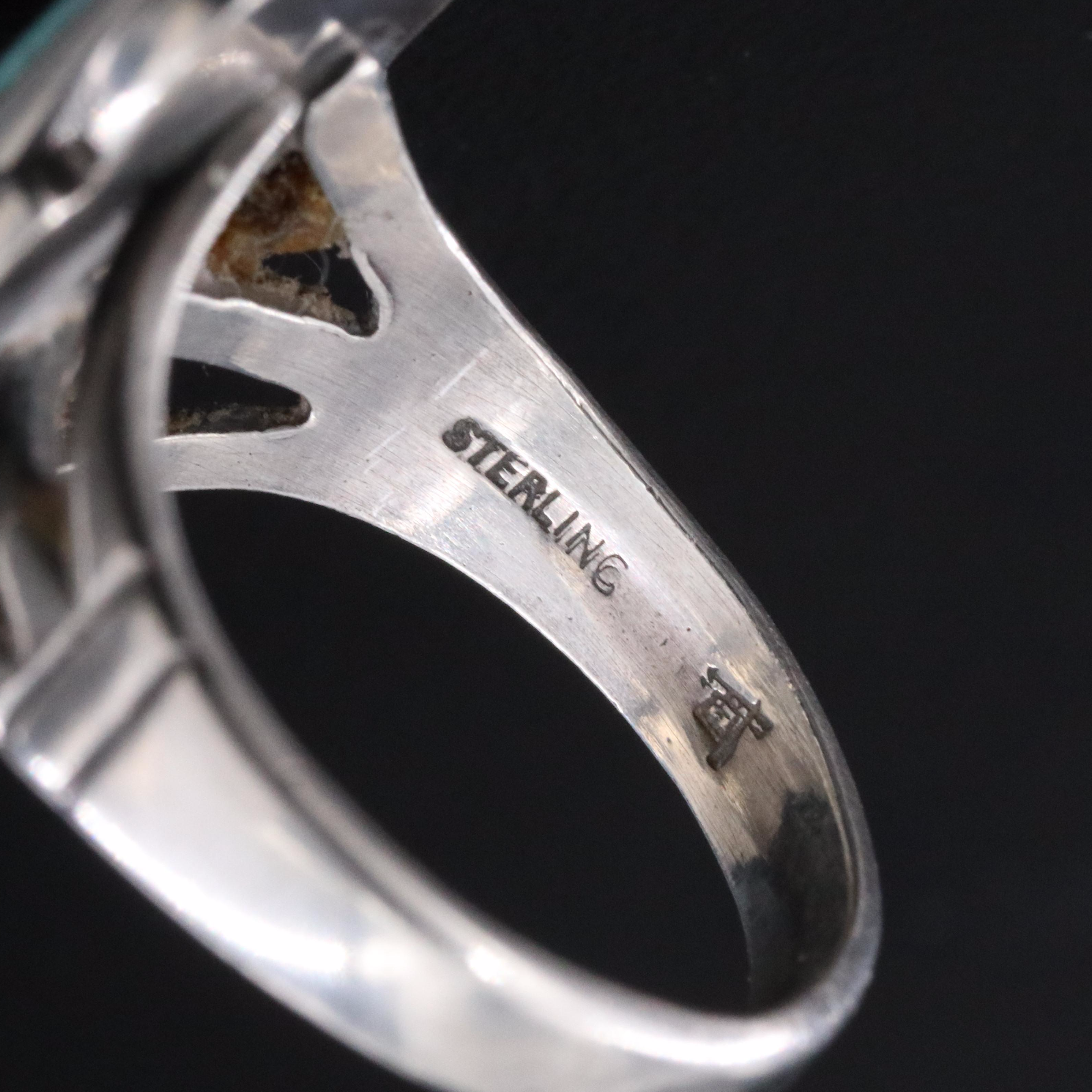 Southwestern Sterling Turquoise Ring