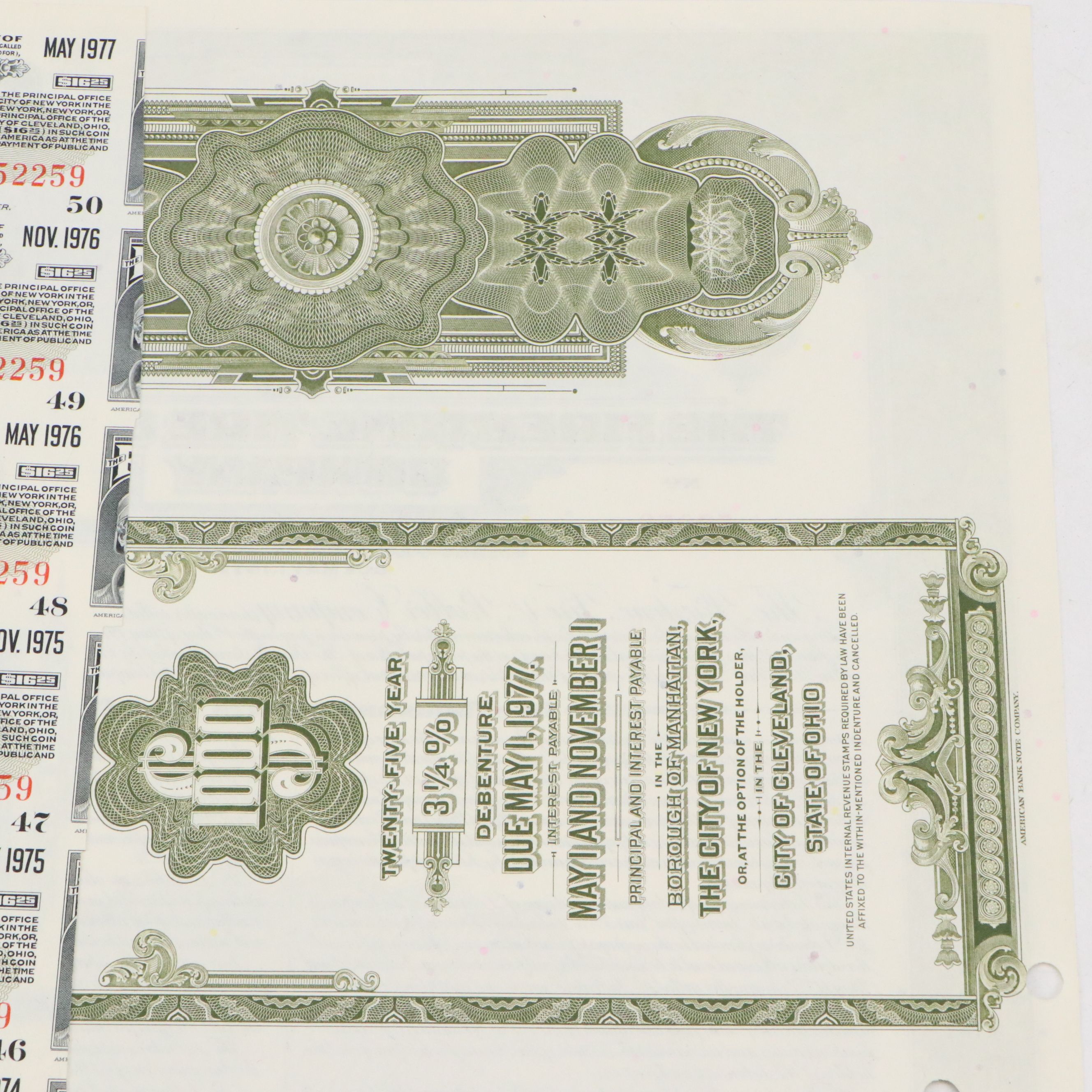 The Firestone Tire & Rubber Company 1,000 Shares Stock Certificate, 1952