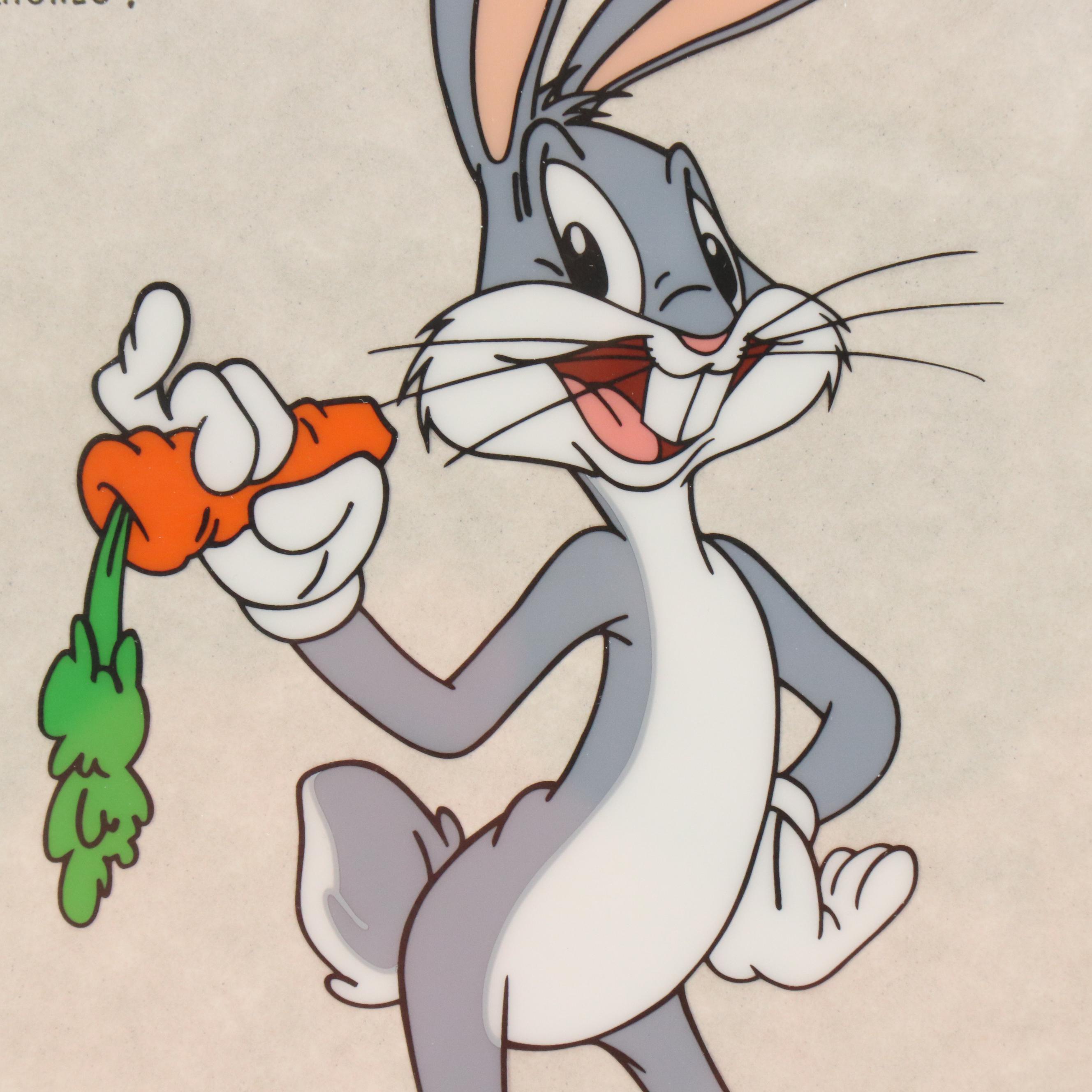 Lumicel "Bugs Bunny" Hand-Painted Cel Over Offset Lithograph
