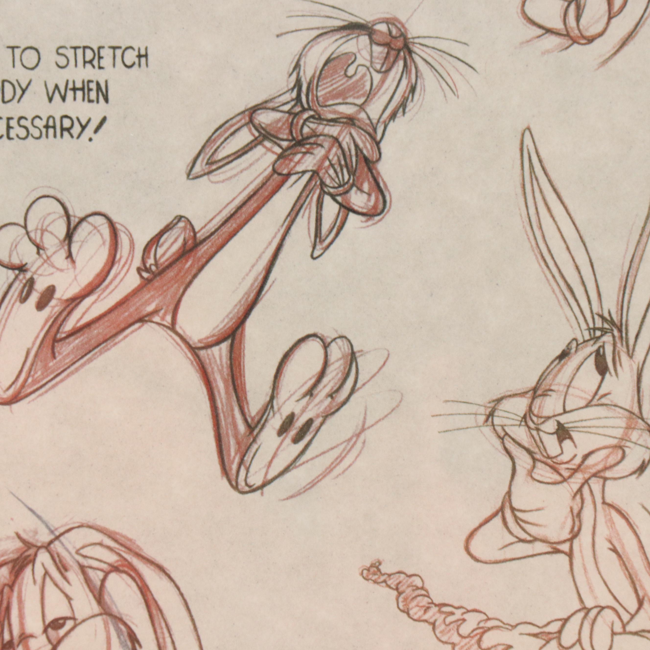 Lumicel "Bugs Bunny" Hand-Painted Cel Over Offset Lithograph