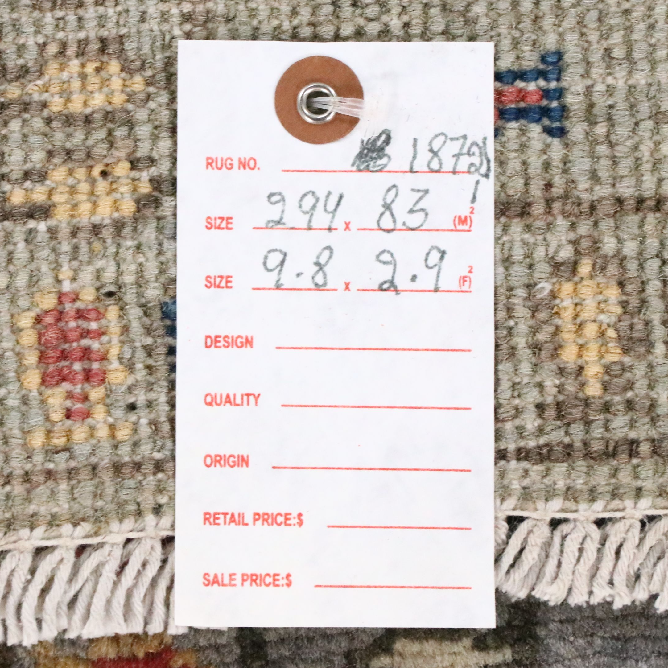 2'9 x 9'8 Hand-Knotted Afghan Pictorial War Rug Carpet Runner