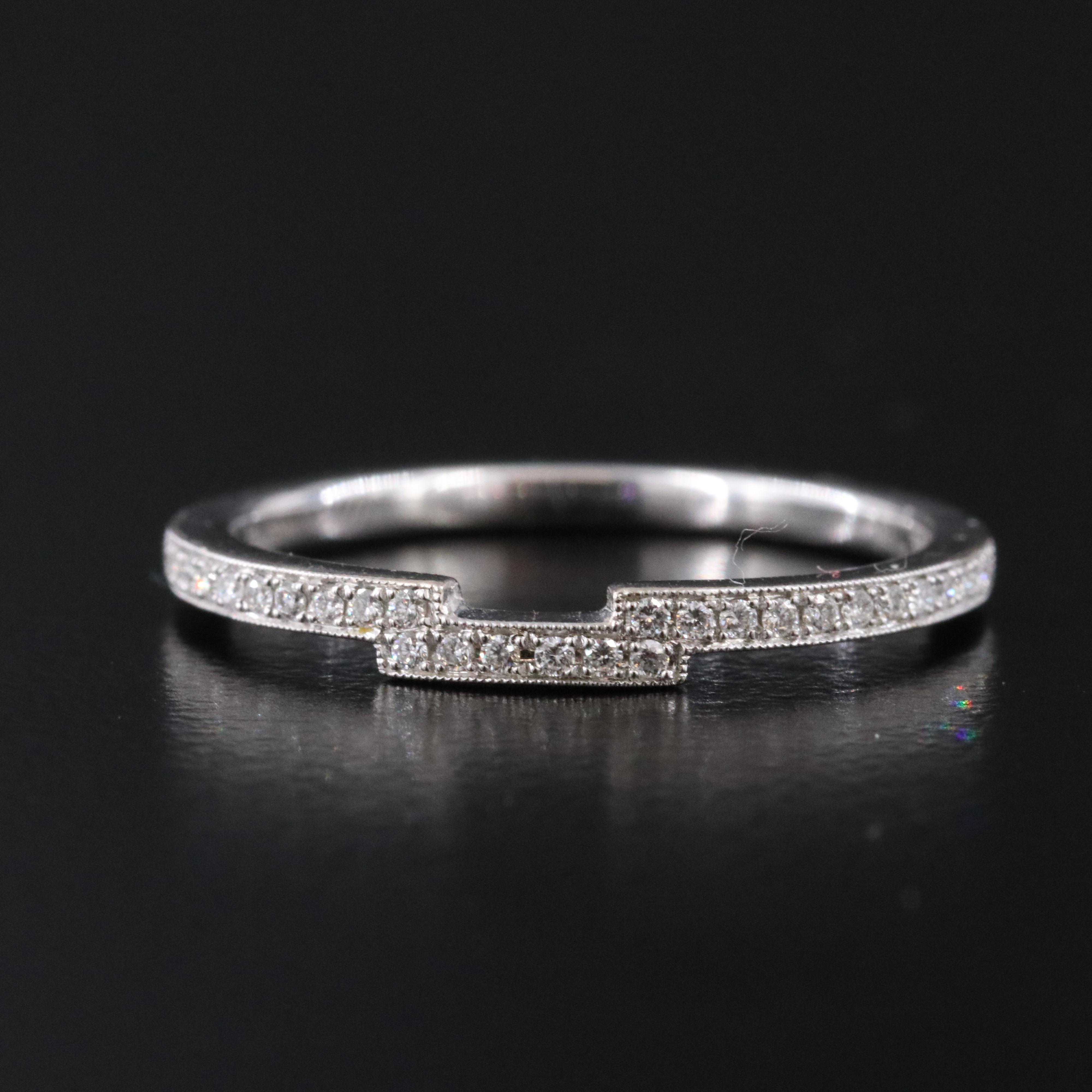18K Simon G. Diamond Semi-Mounting Ring Set and Platinum Diamond Ring