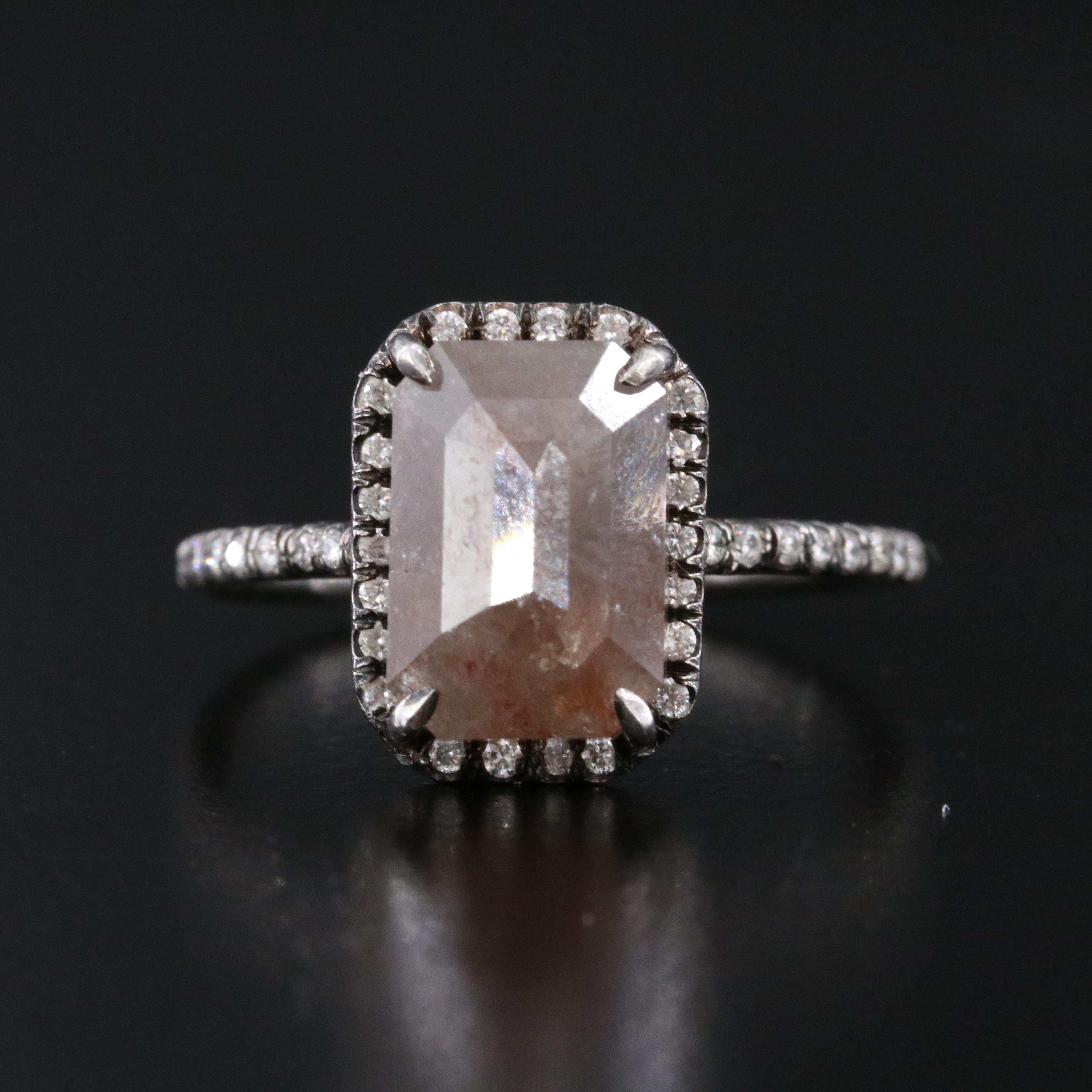 18K Simon G. Diamond Semi-Mounting Ring Set and Platinum Diamond Ring