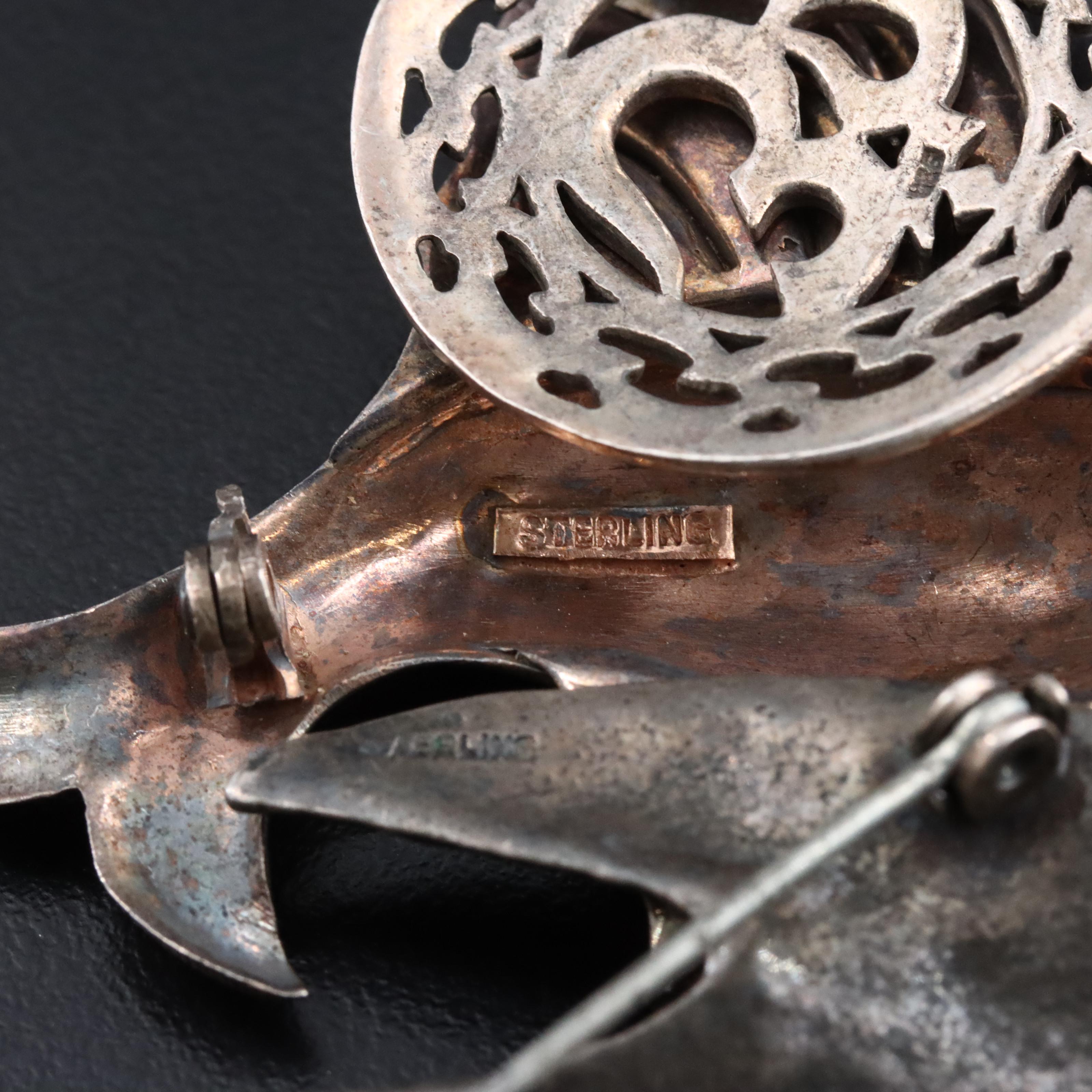 Collection of Sterling Pendants and Brooches