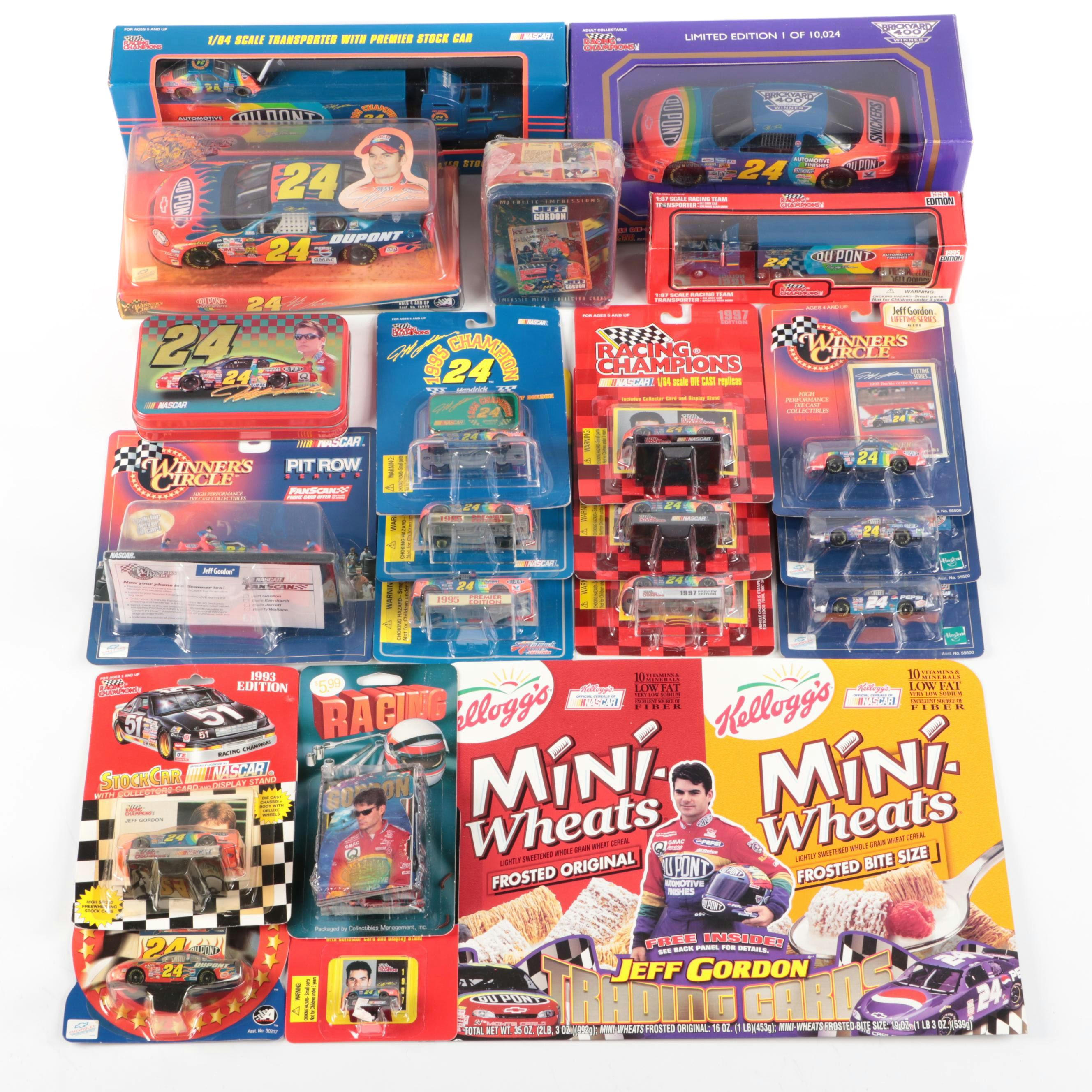 Jeff Gordon Embossed Metal Collector Cards with More NASCAR Memorabilia