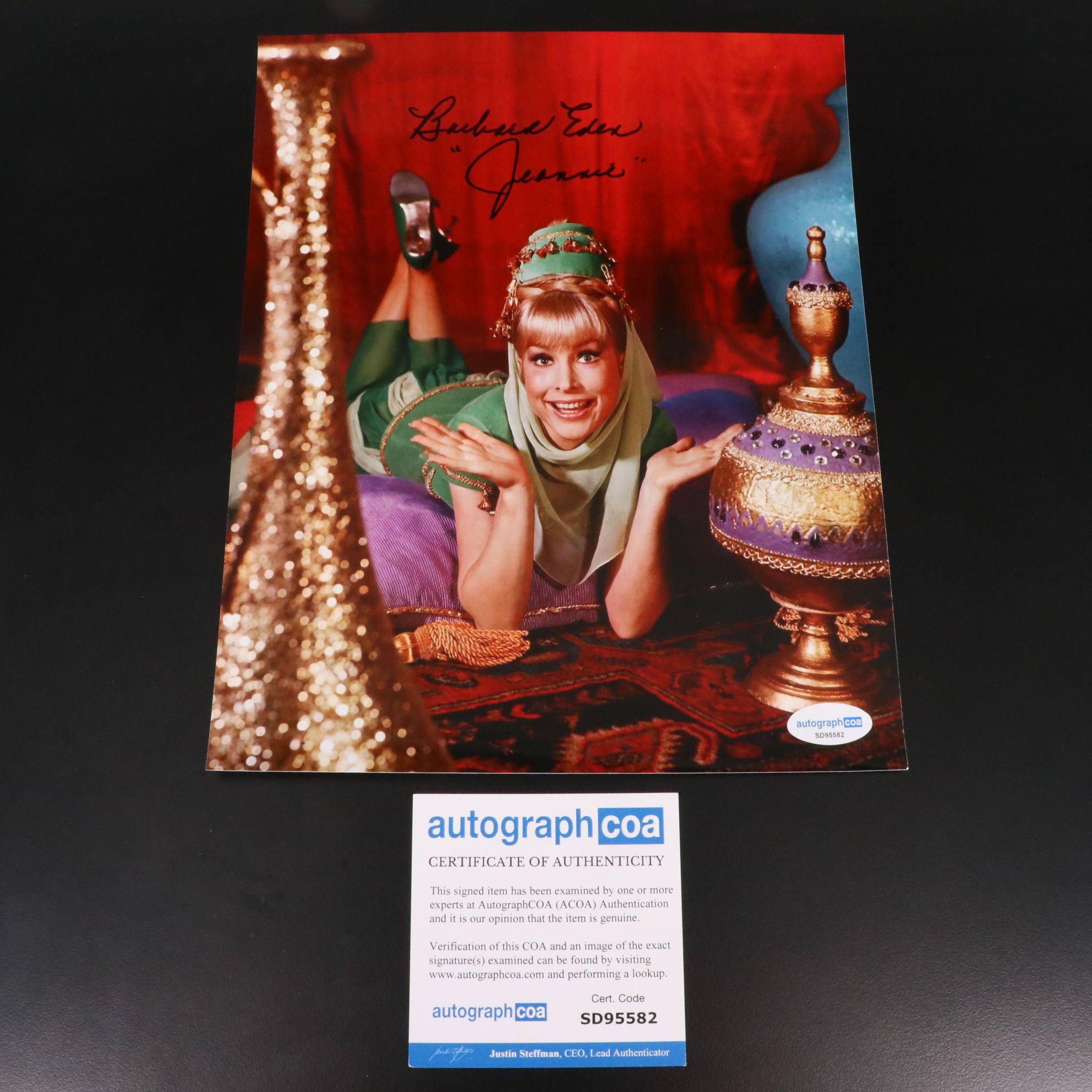 Barbara Eden Signed "I Dream of Jeannie" TV Print