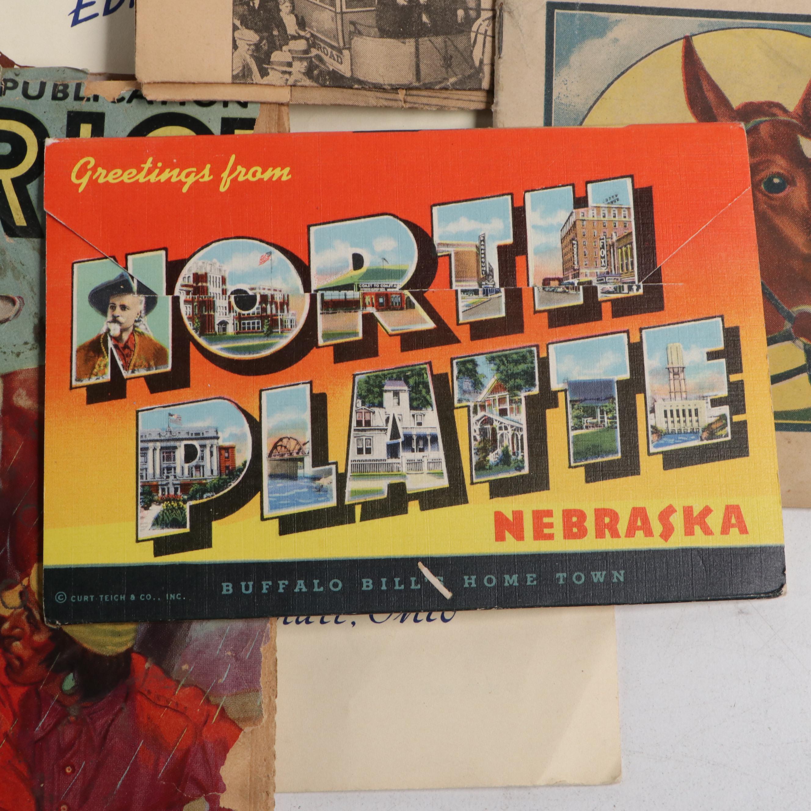 "Buffalo Bill" with Other Western Book, Sheet Music, Postcards and More