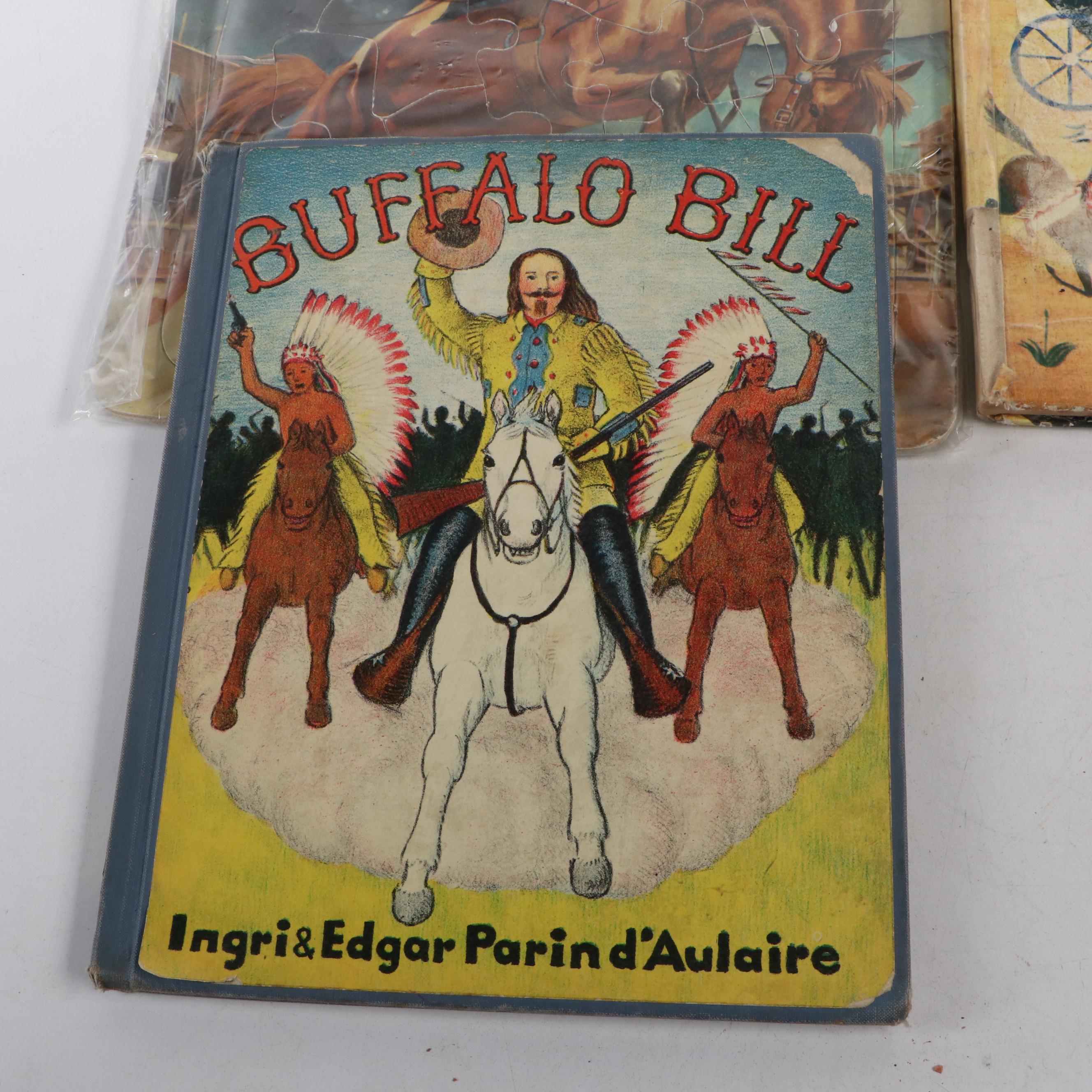"Buffalo Bill" with Other Western Book, Sheet Music, Postcards and More