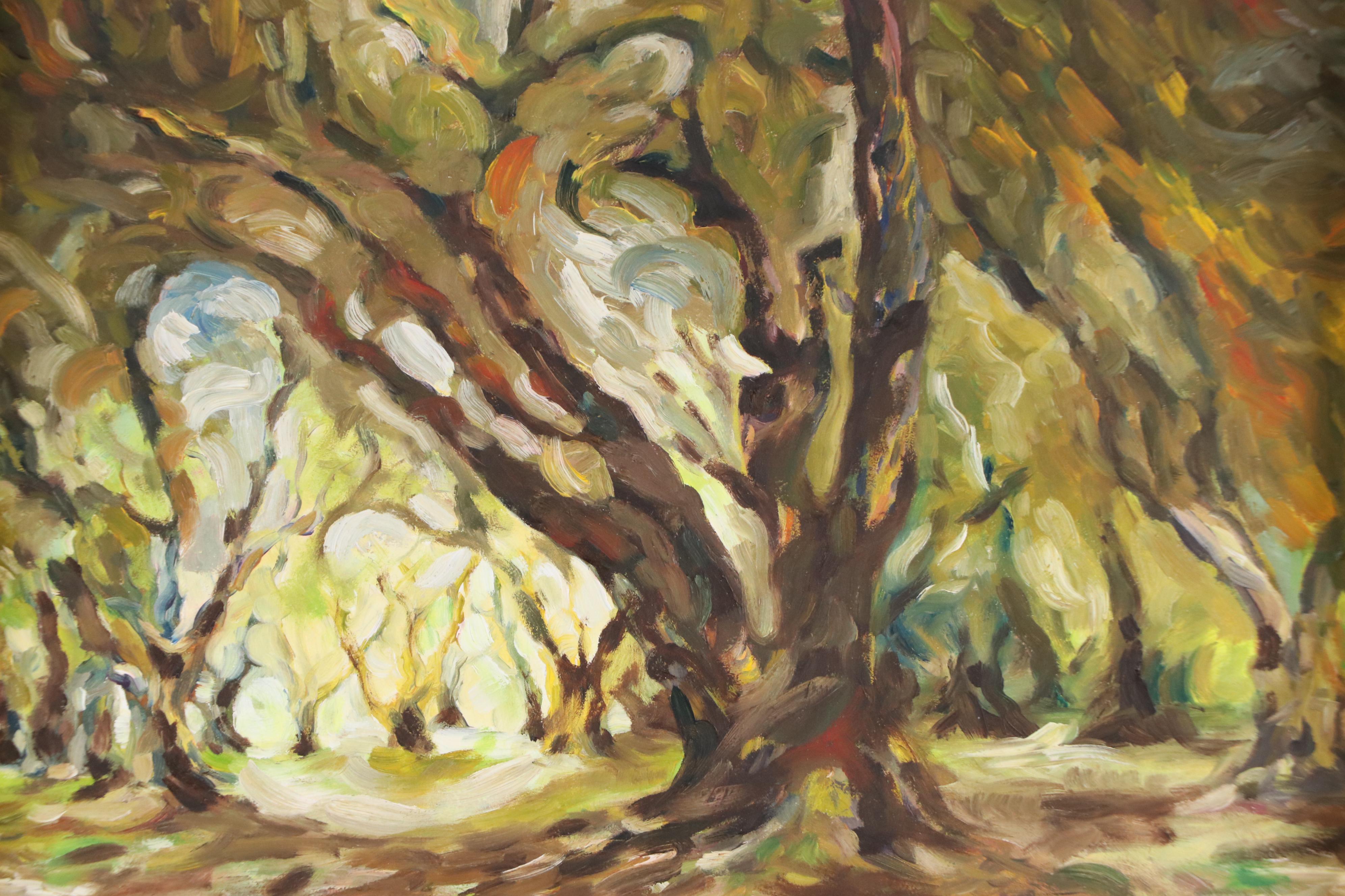 Marina Ivanova Wooded Landscape Oil Painting "Olive Grove," 2020