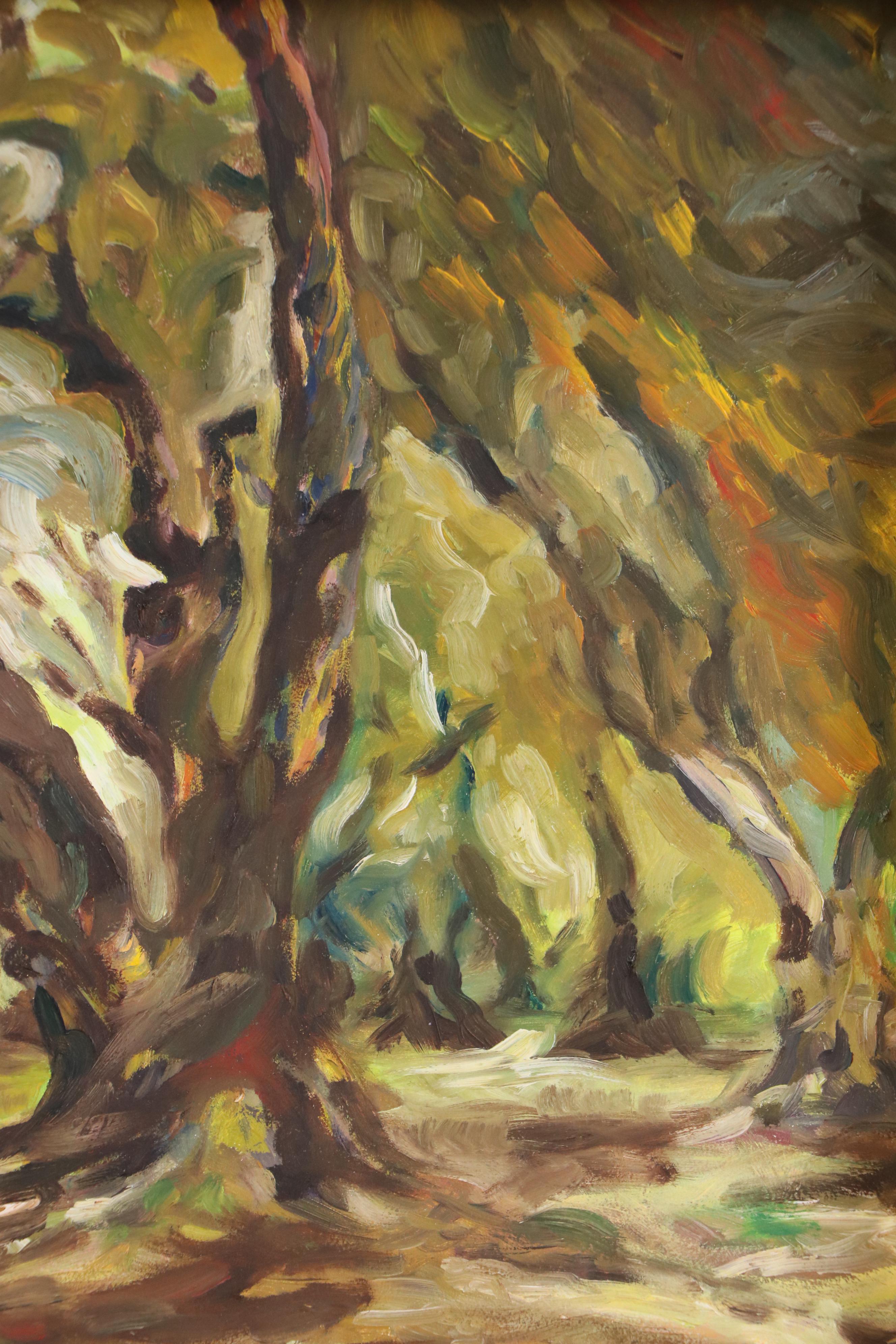 Marina Ivanova Wooded Landscape Oil Painting "Olive Grove," 2020