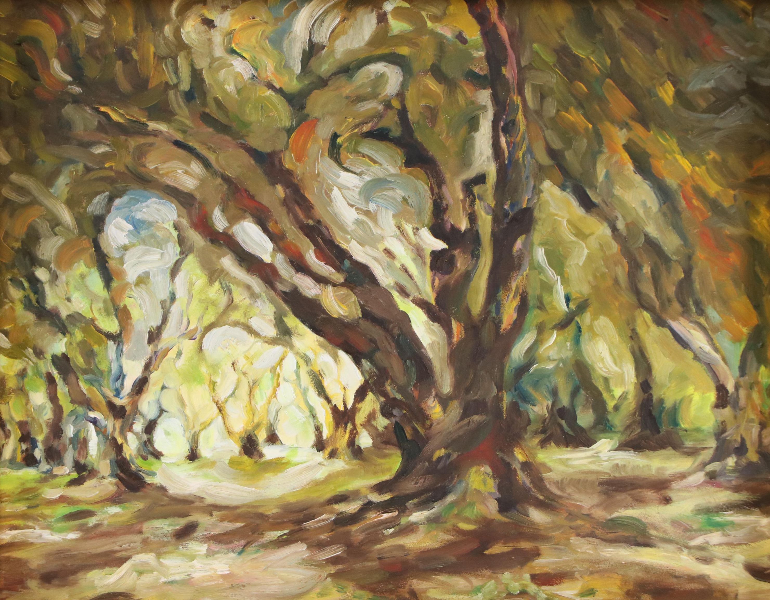 Marina Ivanova Wooded Landscape Oil Painting "Olive Grove," 2020