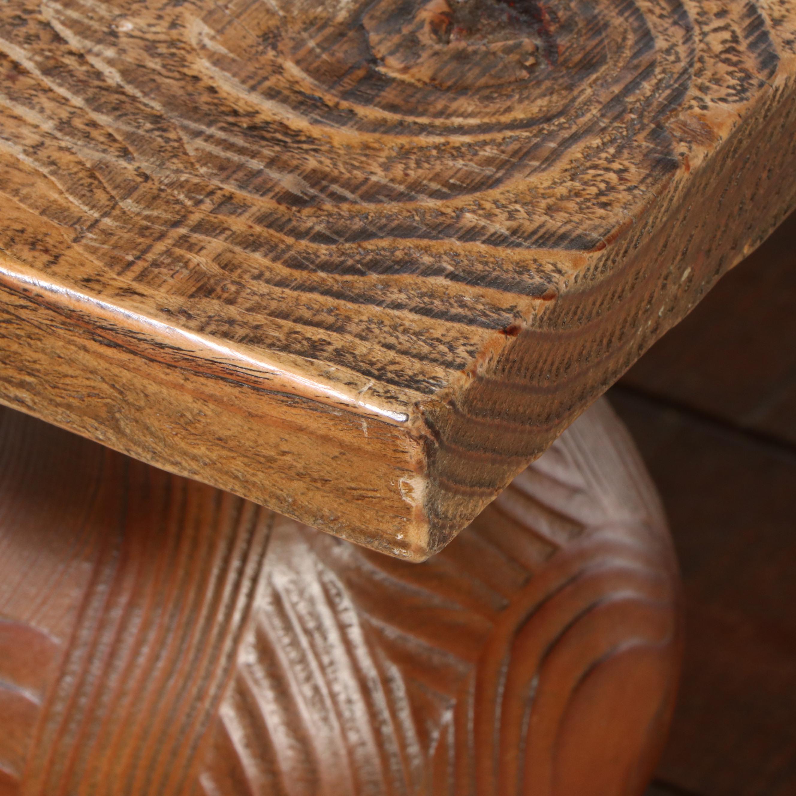 Contemporary Wood Plank Coffee Table