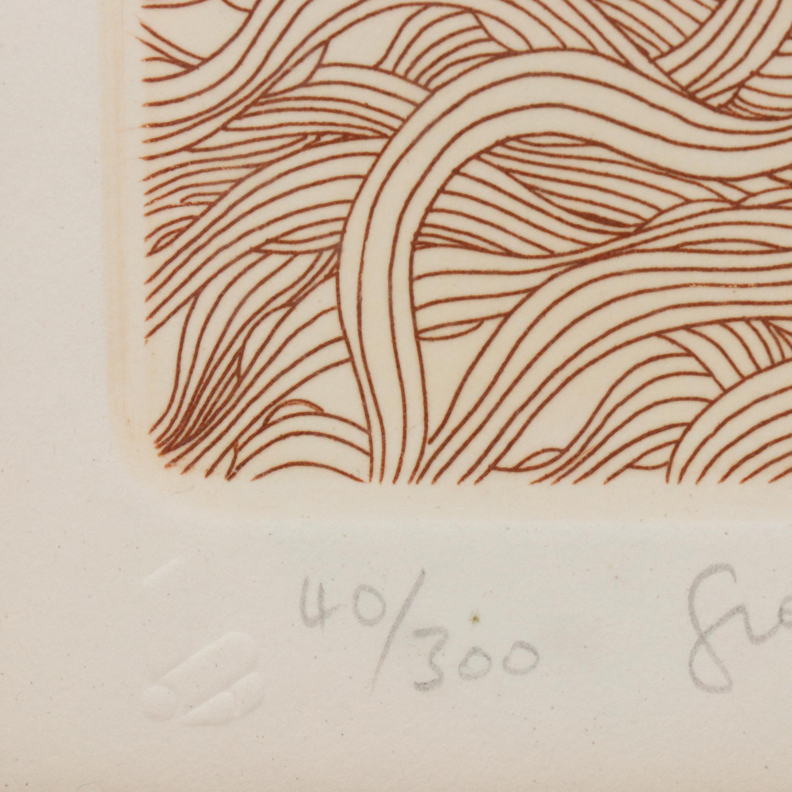 Guillame Azoulay Etching "Gracilistyla," Late 20th C.