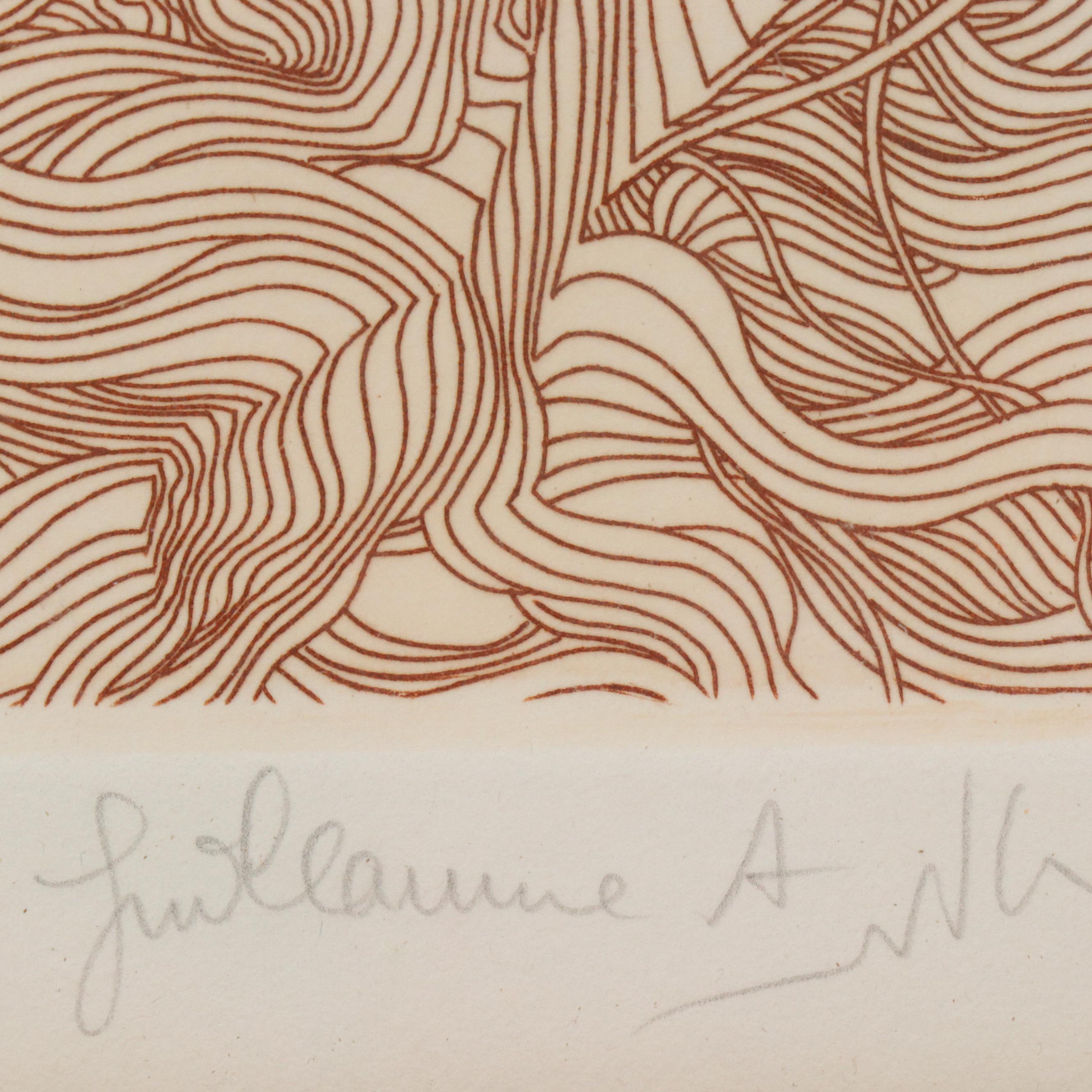 Guillame Azoulay Etching "Gracilistyla," Late 20th C.