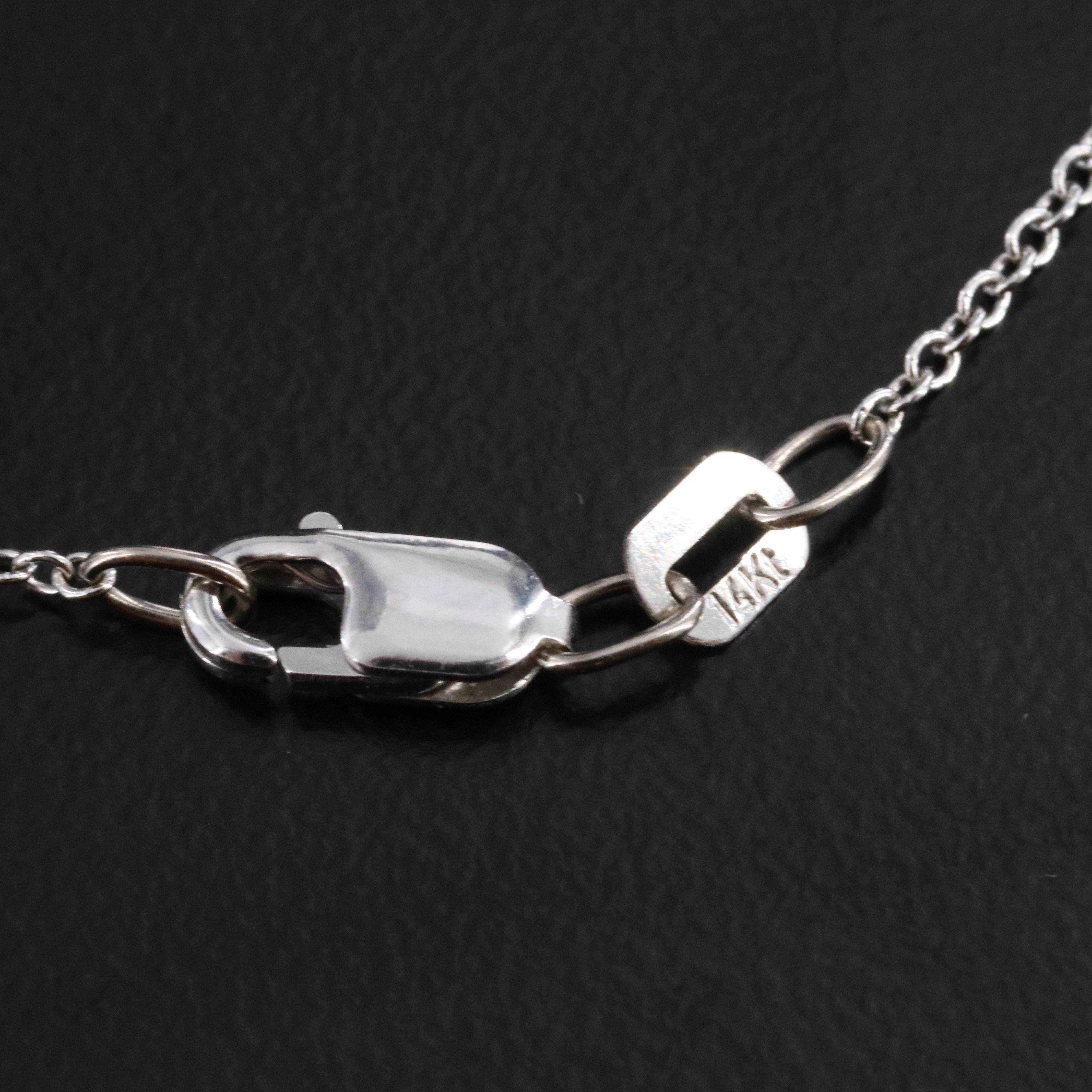 14K 2.10 CT Lab Grown Diamond Solitaire Pendant Necklace with IGI Jewelry Report