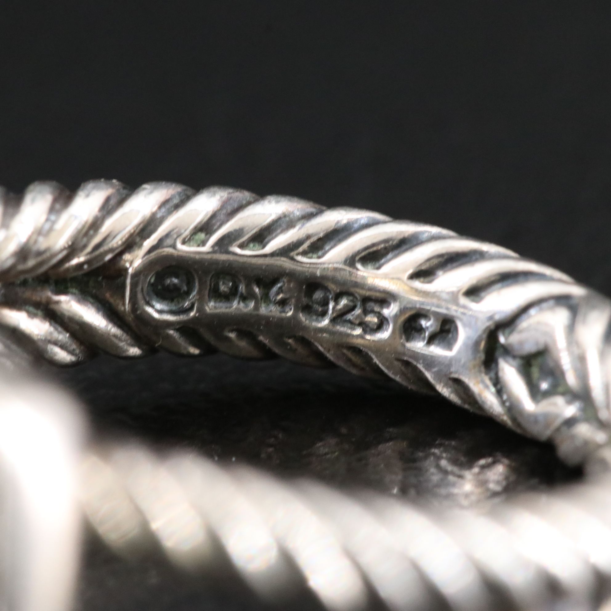 David Yurman Albion Sterling Citrine and Diamond Ring