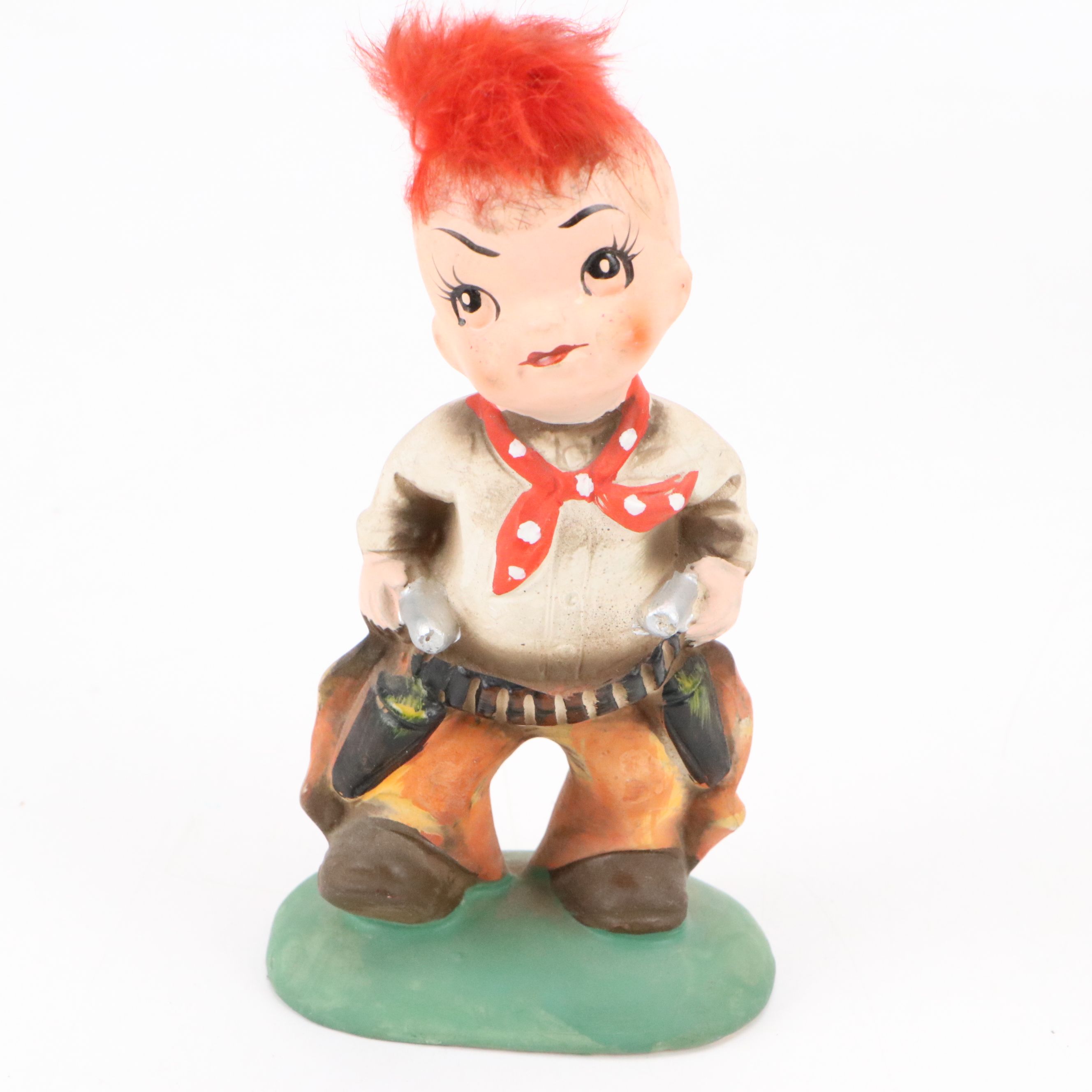 Skookum with Other Native American Dolls and Other Western Themed Decor, 20th C.