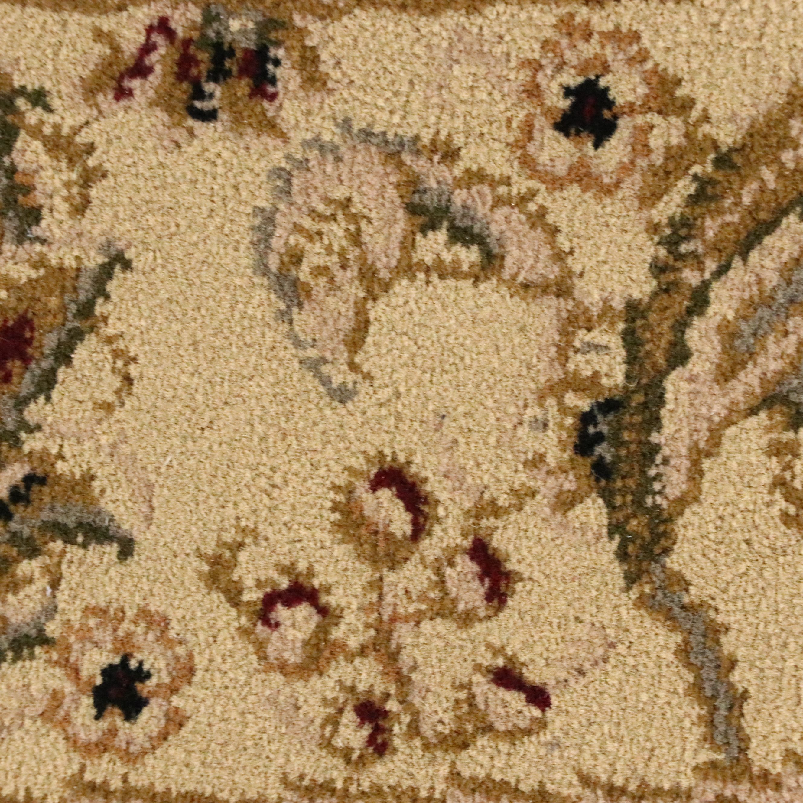 5'2 x 5'2 Machine Made Round Indian Agra Style Area Rug