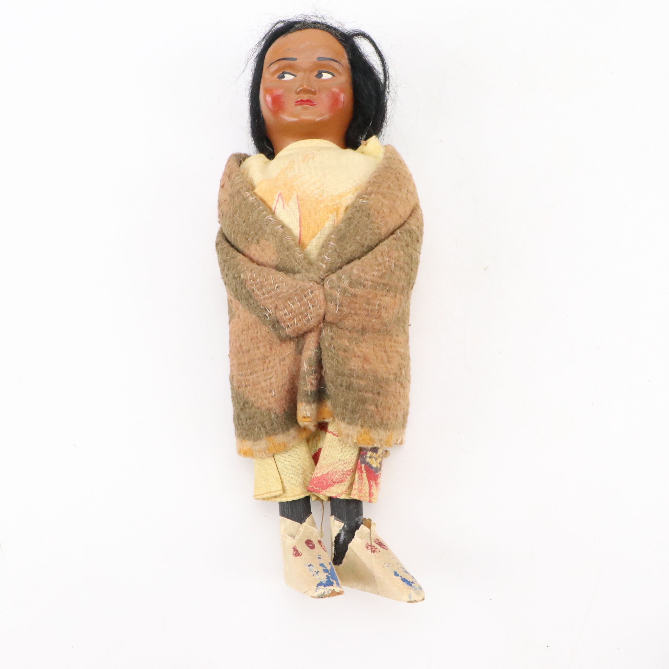 Skookum with Other Native American Dolls and Other Western Themed Decor, 20th C.
