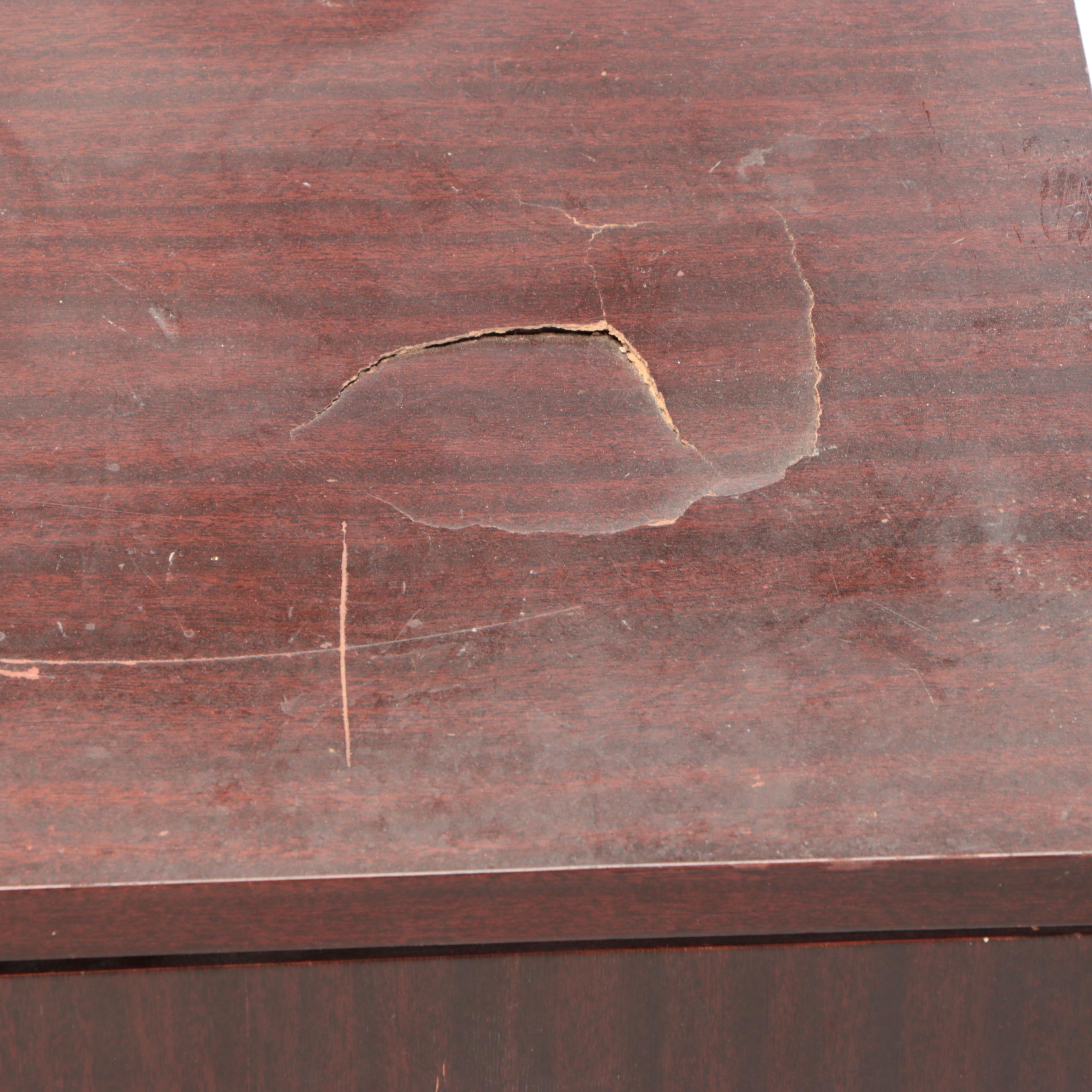 Mid Century Modern Rosewood Veneered Record Cabinet, Mid-20th Century