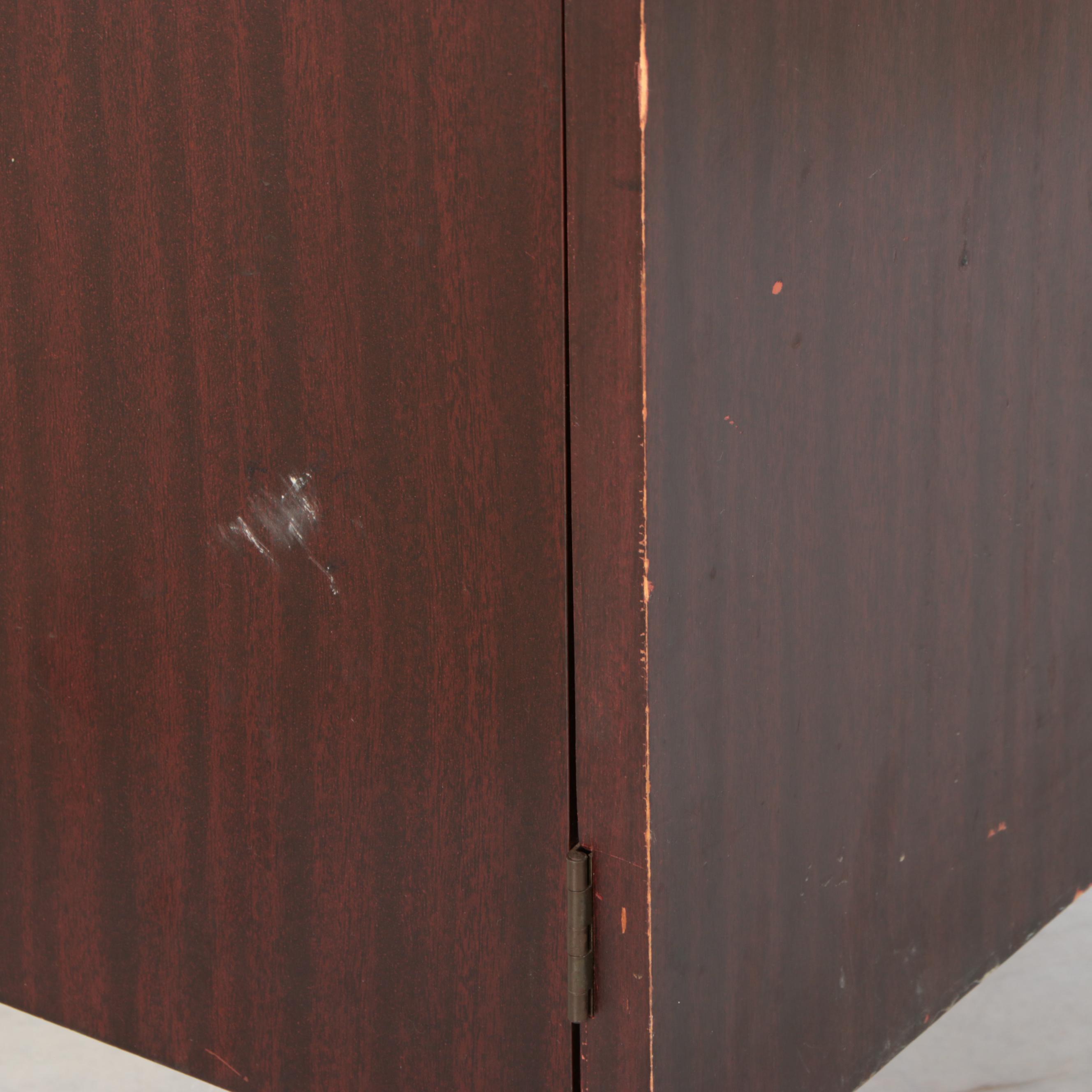 Mid Century Modern Rosewood Veneered Record Cabinet, Mid-20th Century