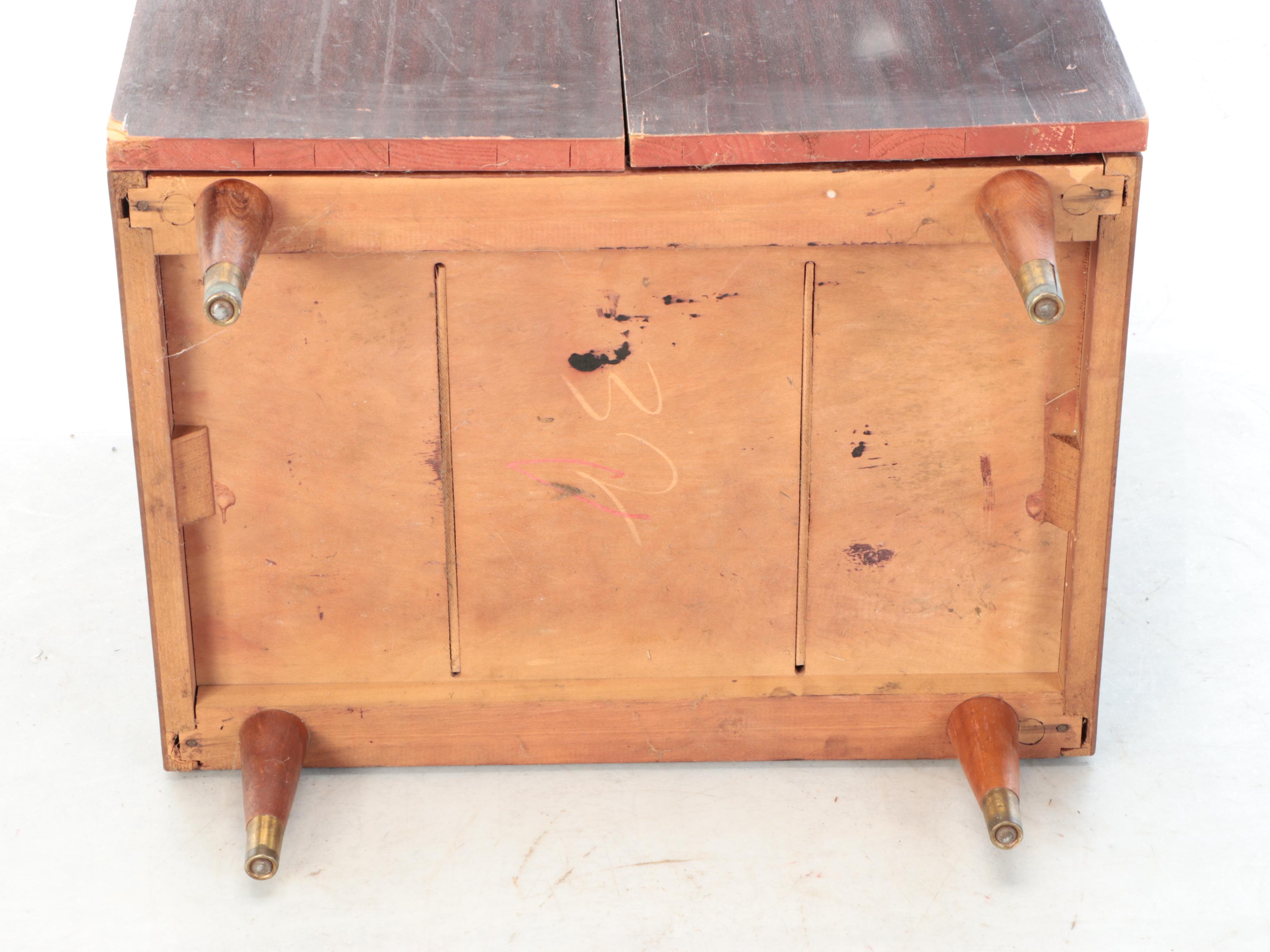 Mid Century Modern Rosewood Veneered Record Cabinet, Mid-20th Century