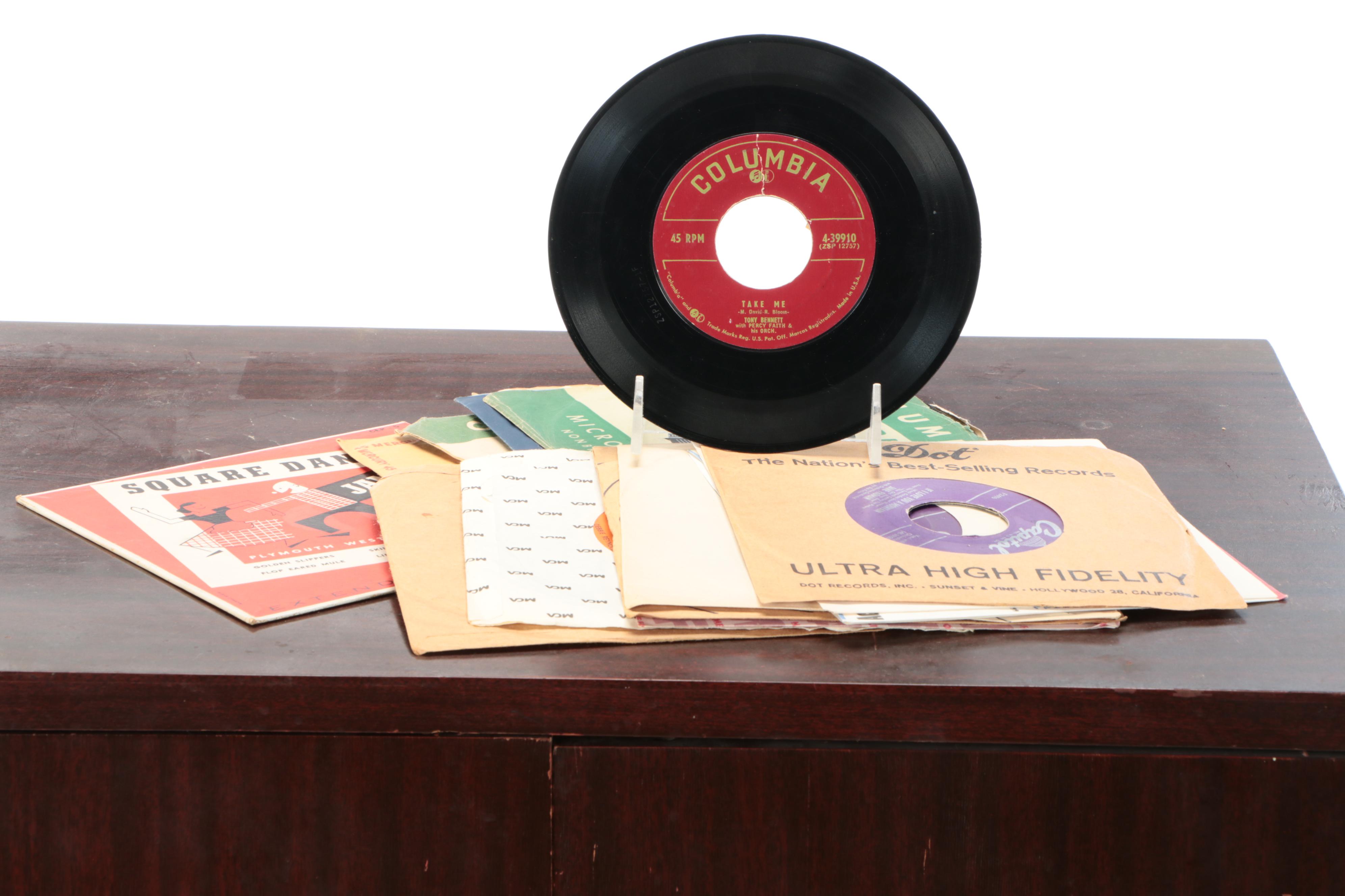Mid Century Modern Rosewood Veneered Record Cabinet, Mid-20th Century