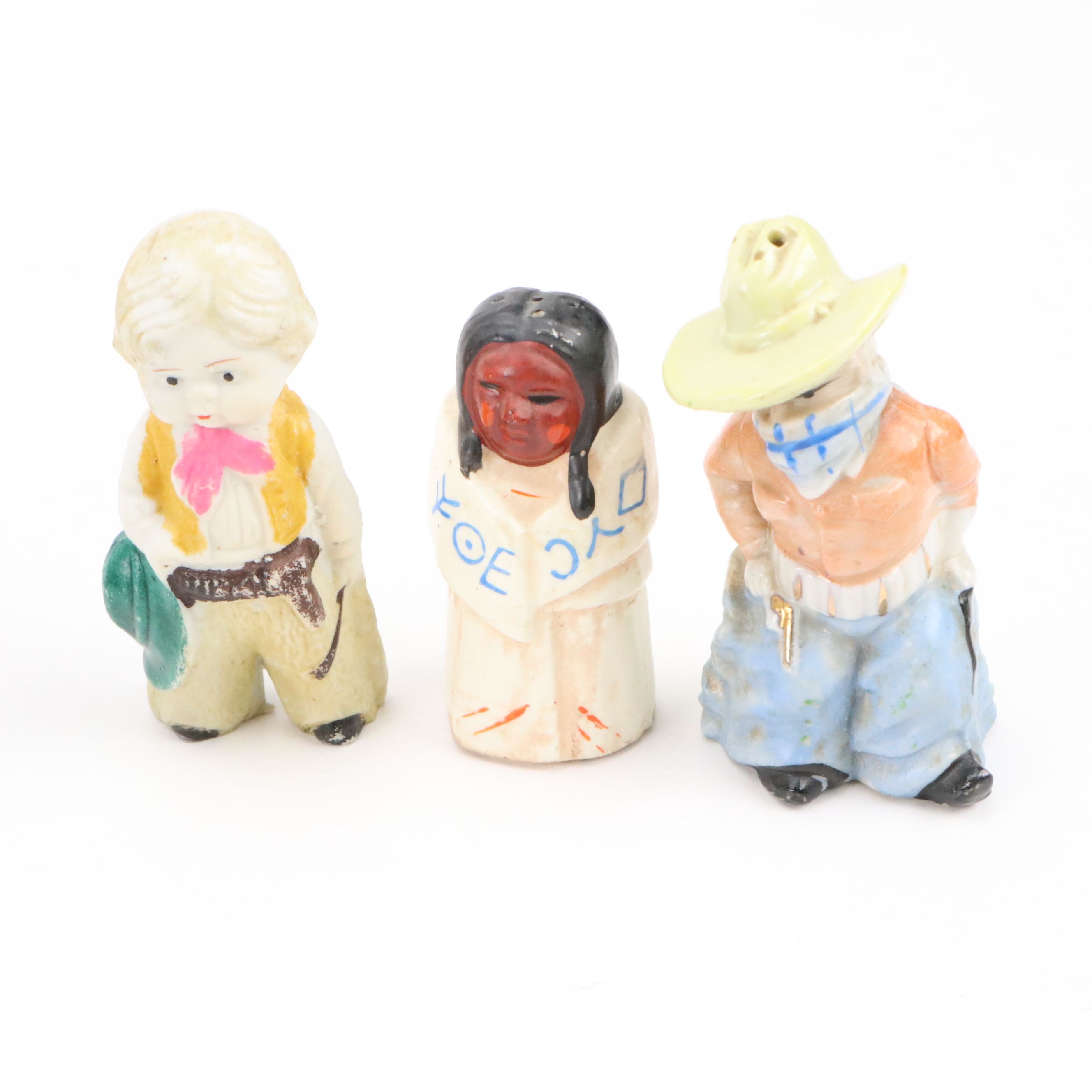 Western and Travel Ceramic Salt and Pepper Shakers