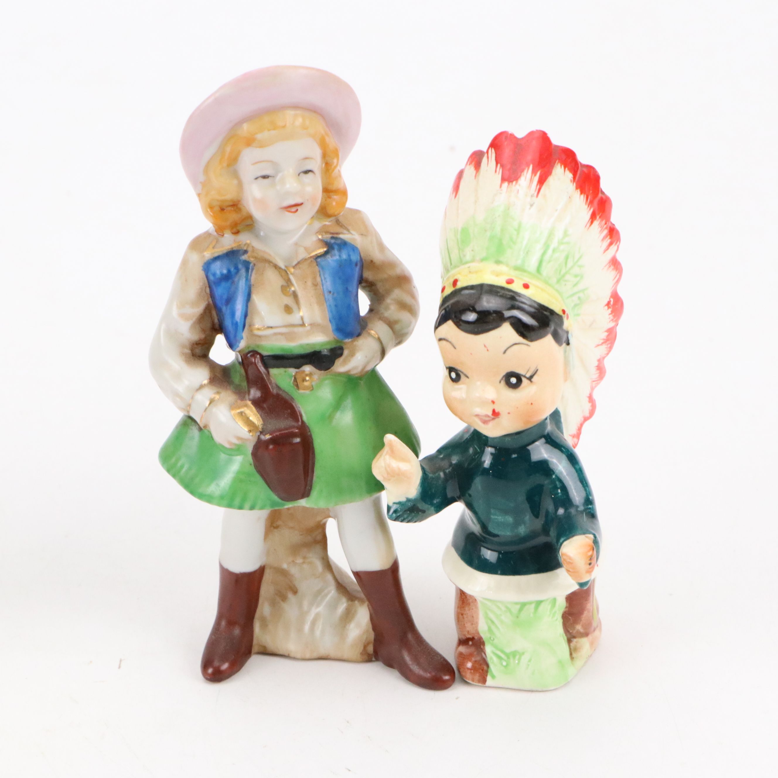 Western and Travel Ceramic Salt and Pepper Shakers