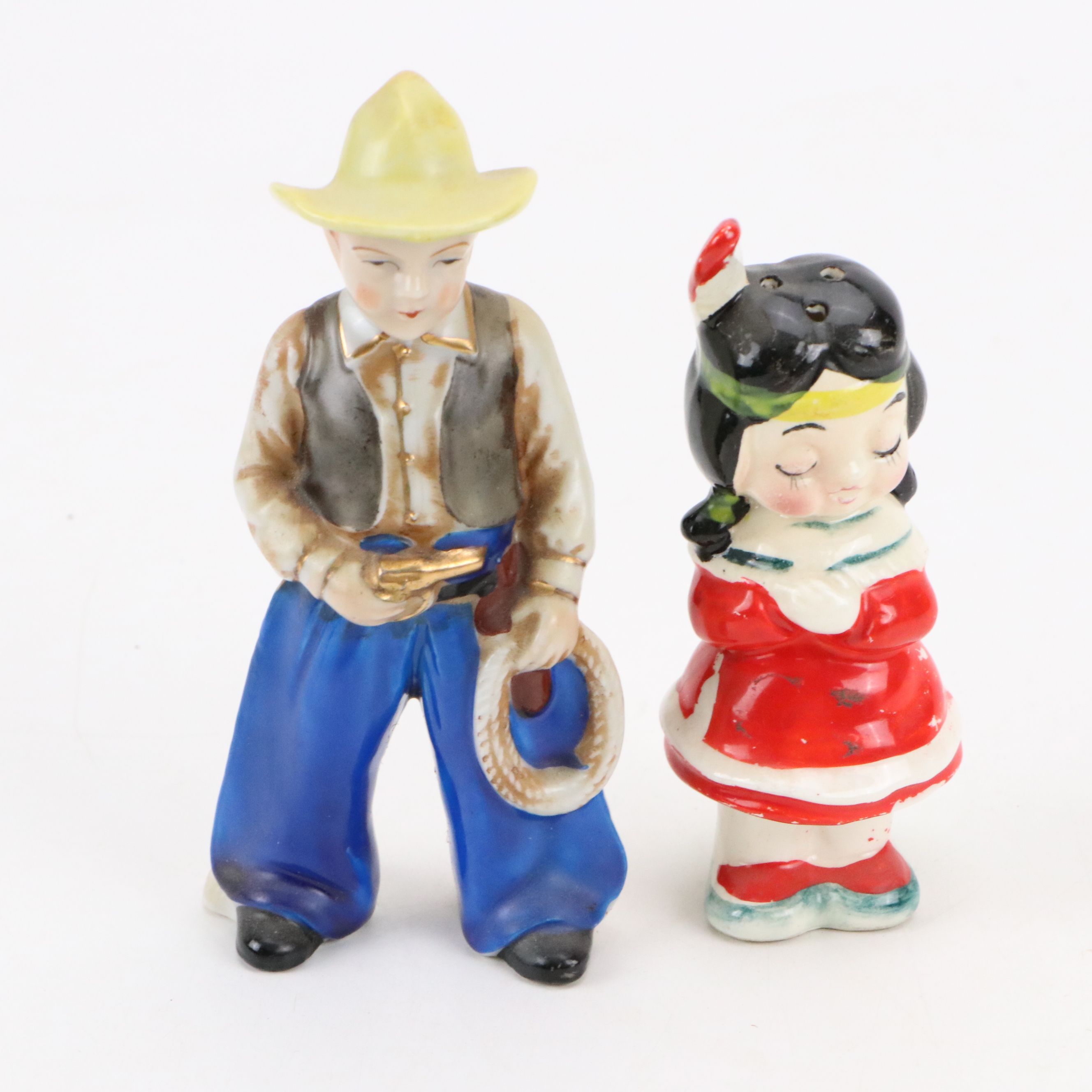 Western and Travel Ceramic Salt and Pepper Shakers