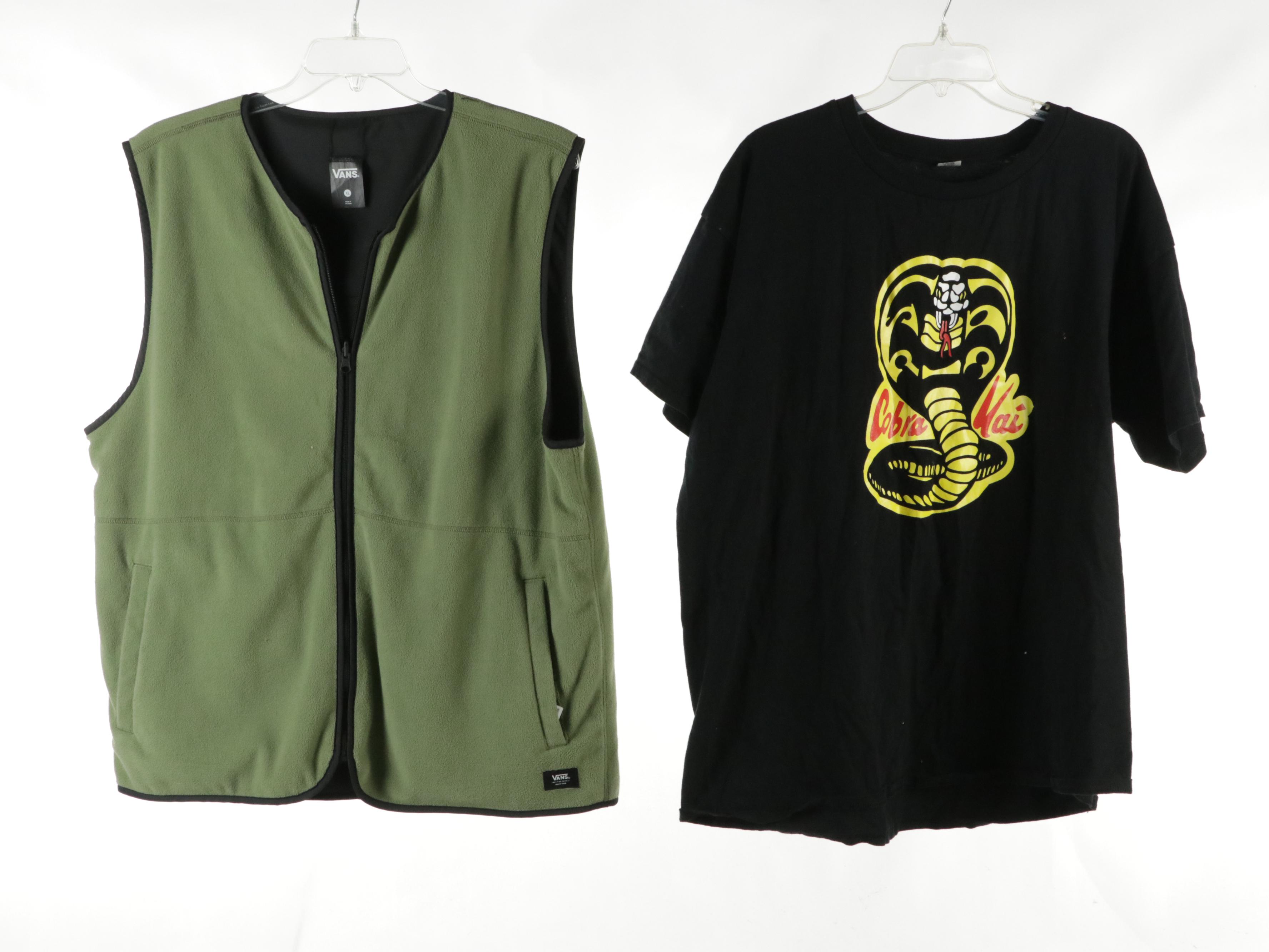 Vans Reversible Zip Vest with Cobra Kai, Daily Bread, Polaroid and More T-Shirts