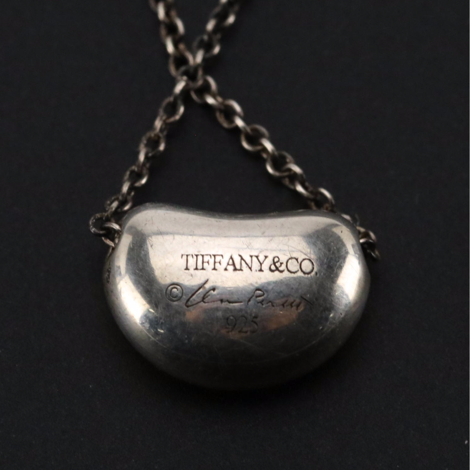 Elsa Peretti for Tiffany & Co. Small Bean Design Sterling Necklace
