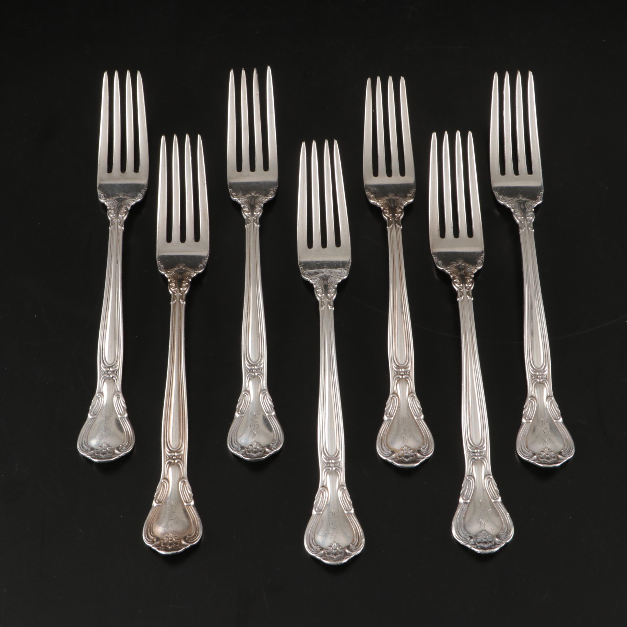 Gorham "Chantilly" Sterling Silver Flatware with Community Silver Plate Spoon