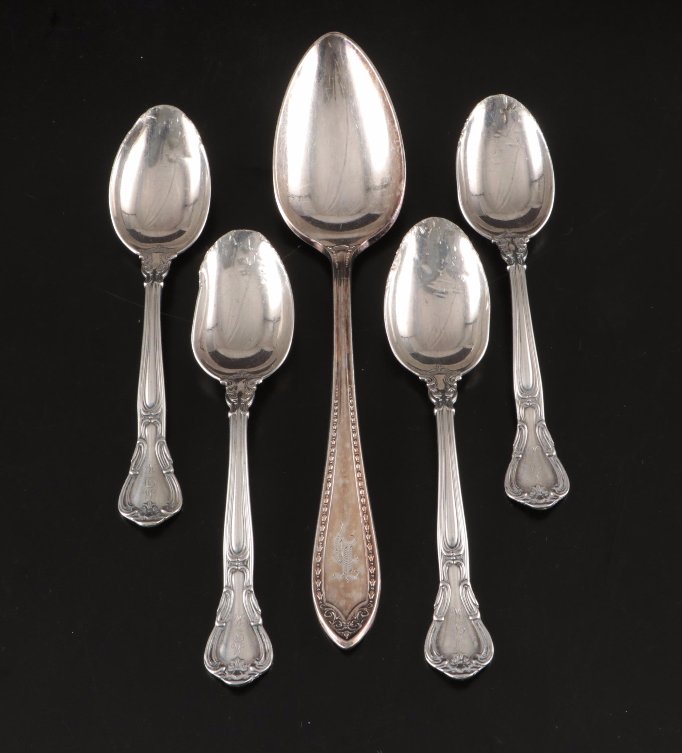 Gorham "Chantilly" Sterling Silver Flatware with Community Silver Plate Spoon