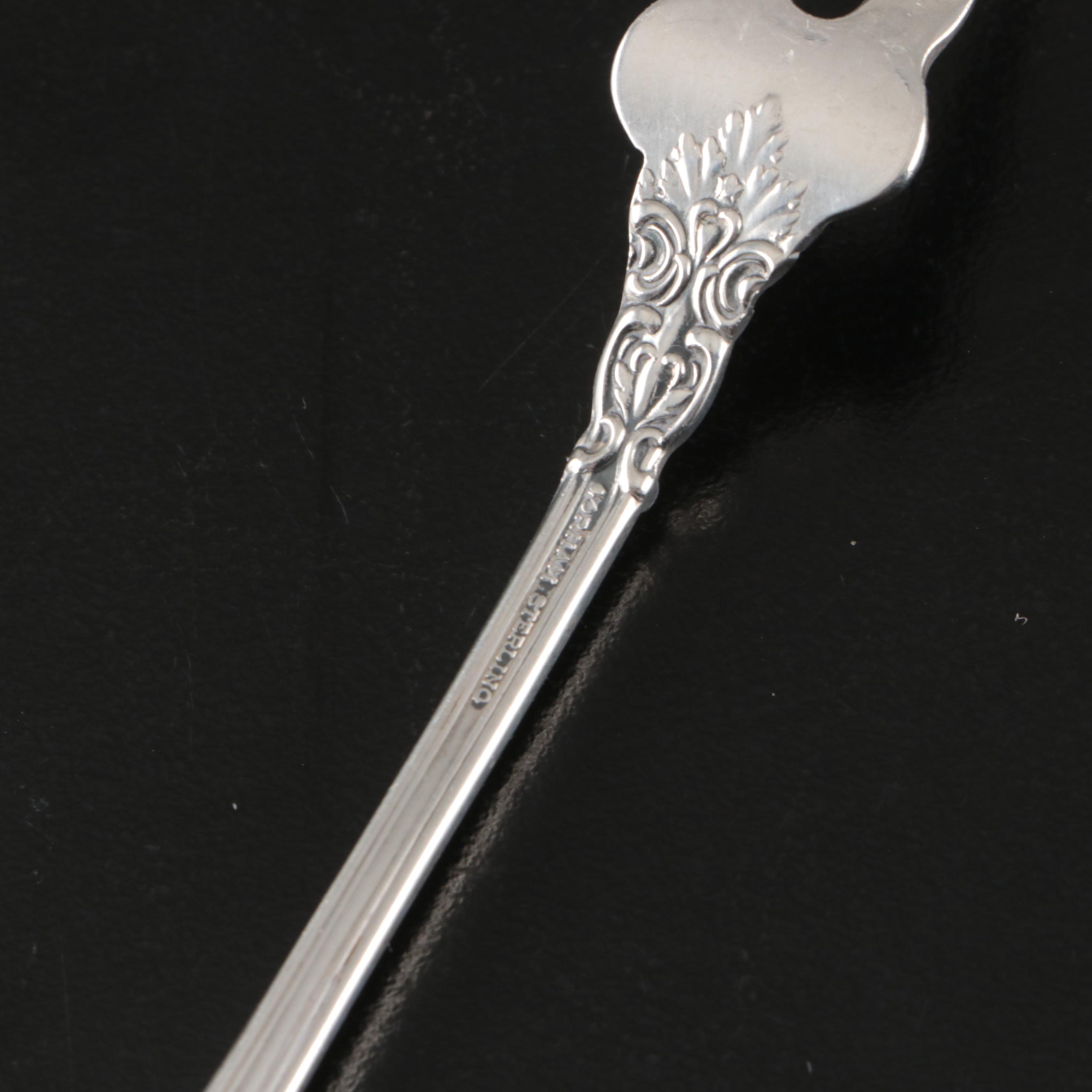 Gorham "Chantilly" Sterling Silver Flatware with Community Silver Plate Spoon