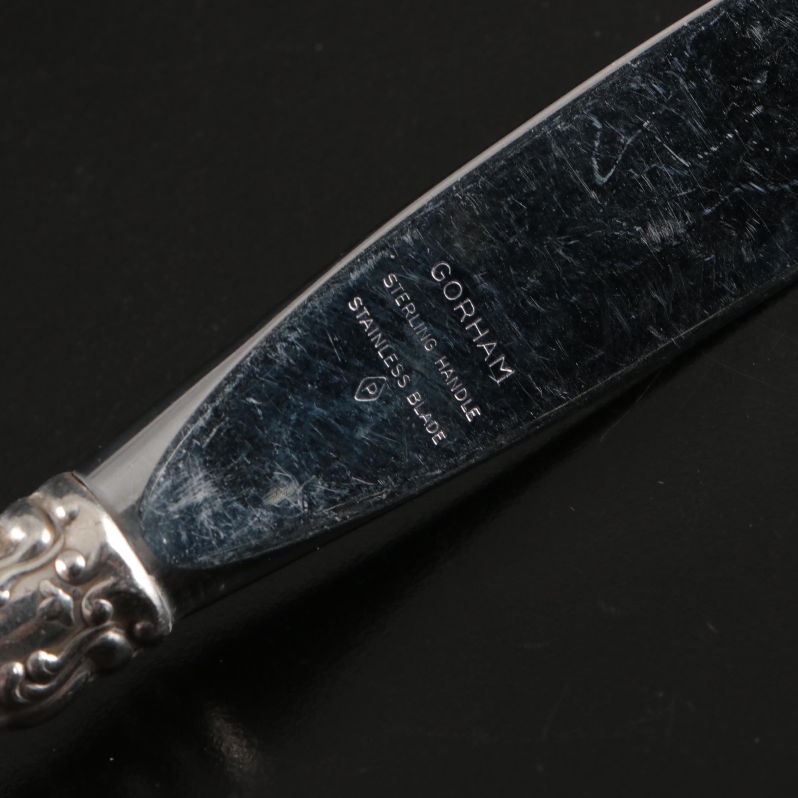 Gorham "Chantilly" Sterling Silver Flatware with Community Silver Plate Spoon