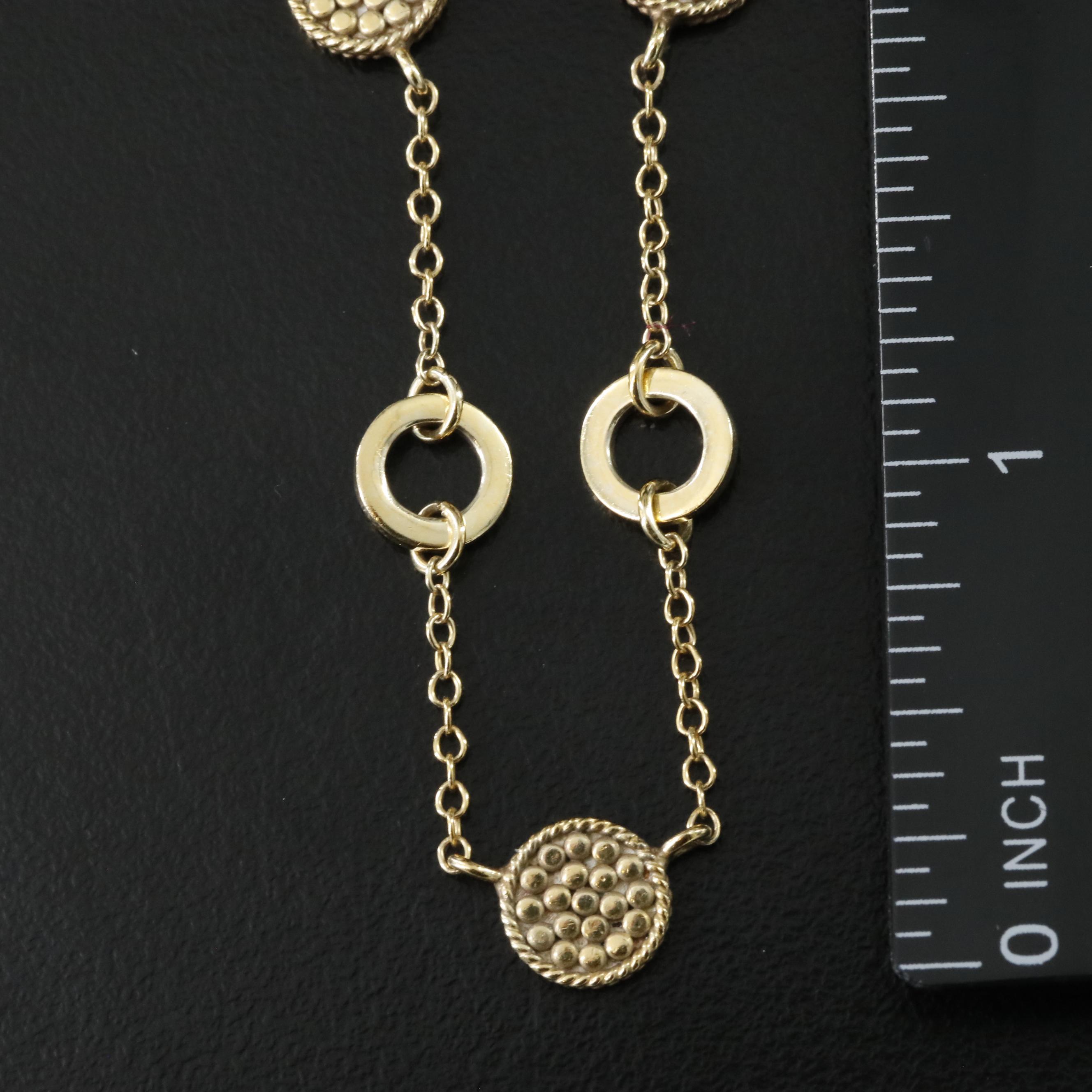 Anna Beck Sterling Circle Station Necklace