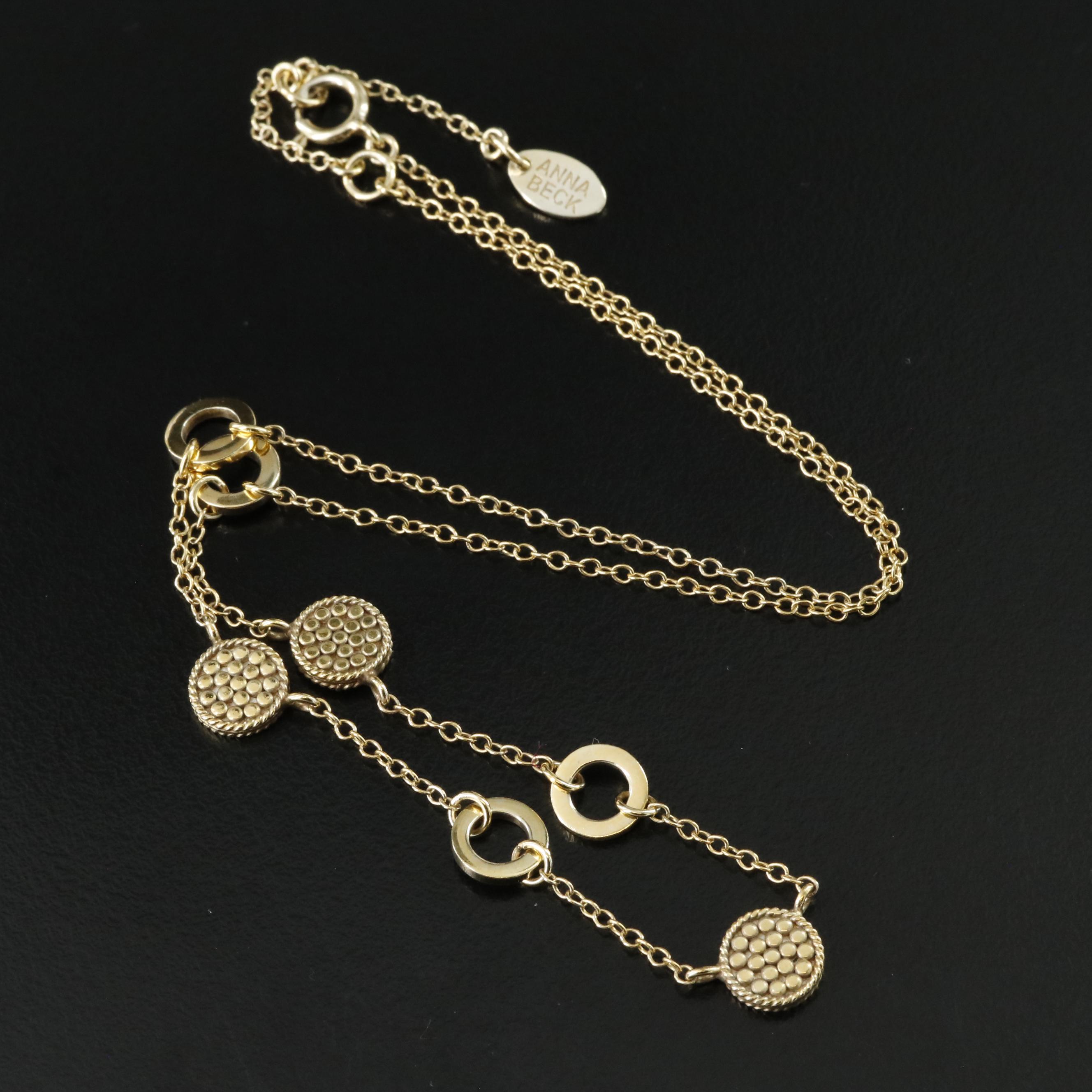 Anna Beck Sterling Circle Station Necklace