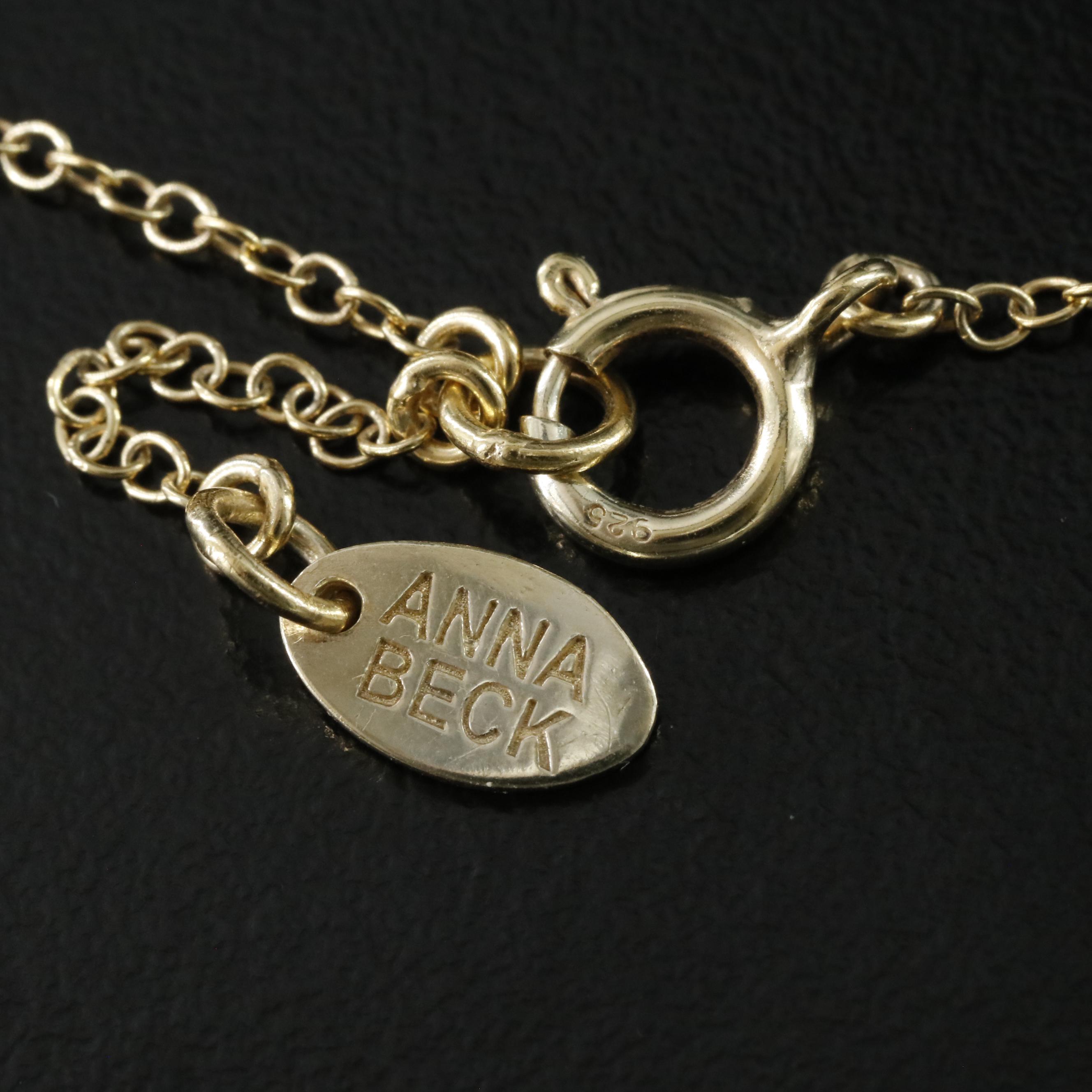 Anna Beck Sterling Circle Station Necklace